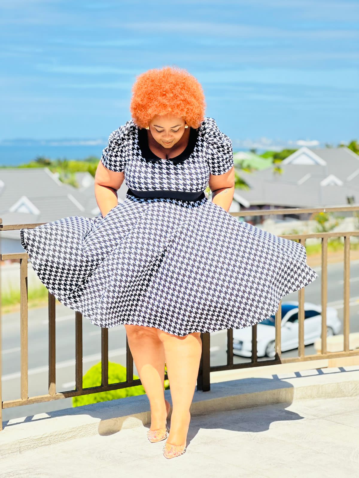 Black and White Pattern Dress