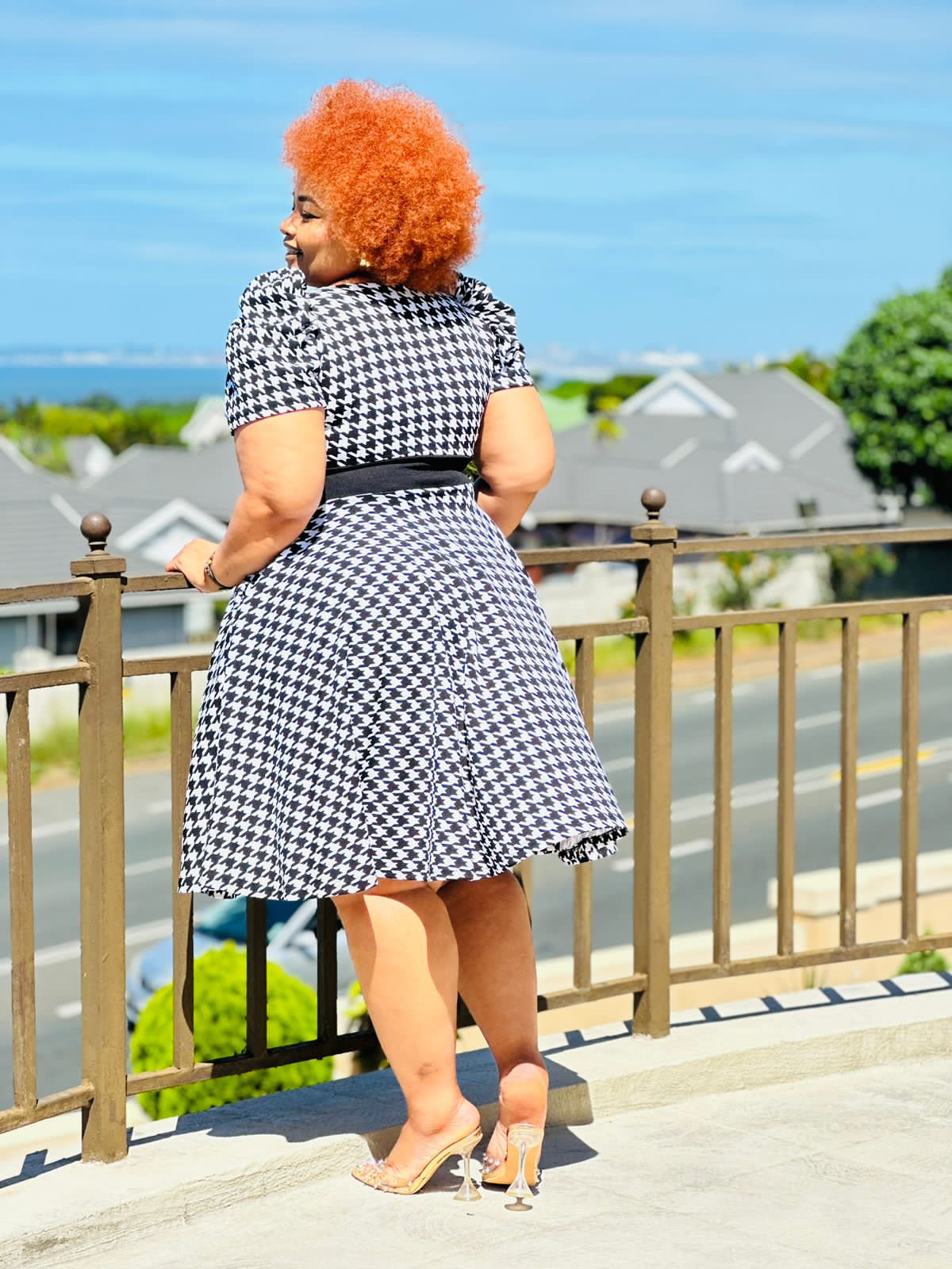 Black and White Pattern Dress - Image 2