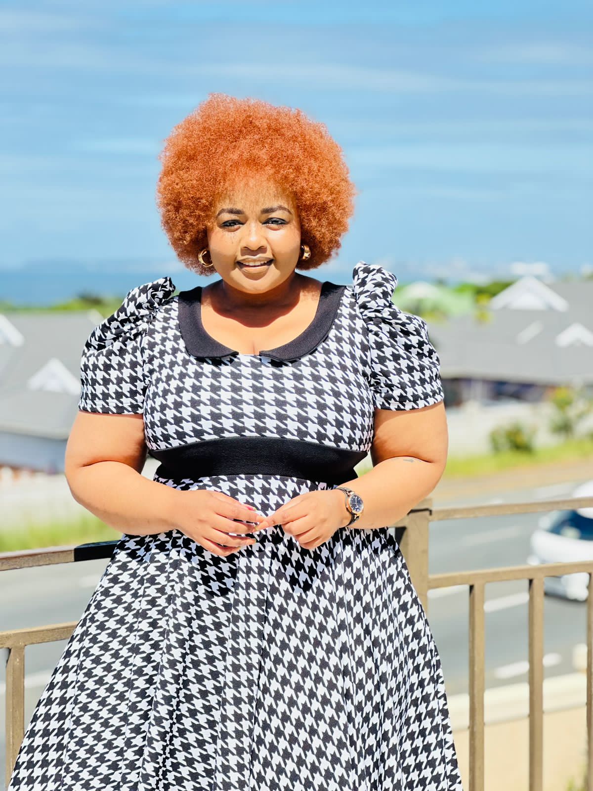 Black and White Pattern Dress - Image 4