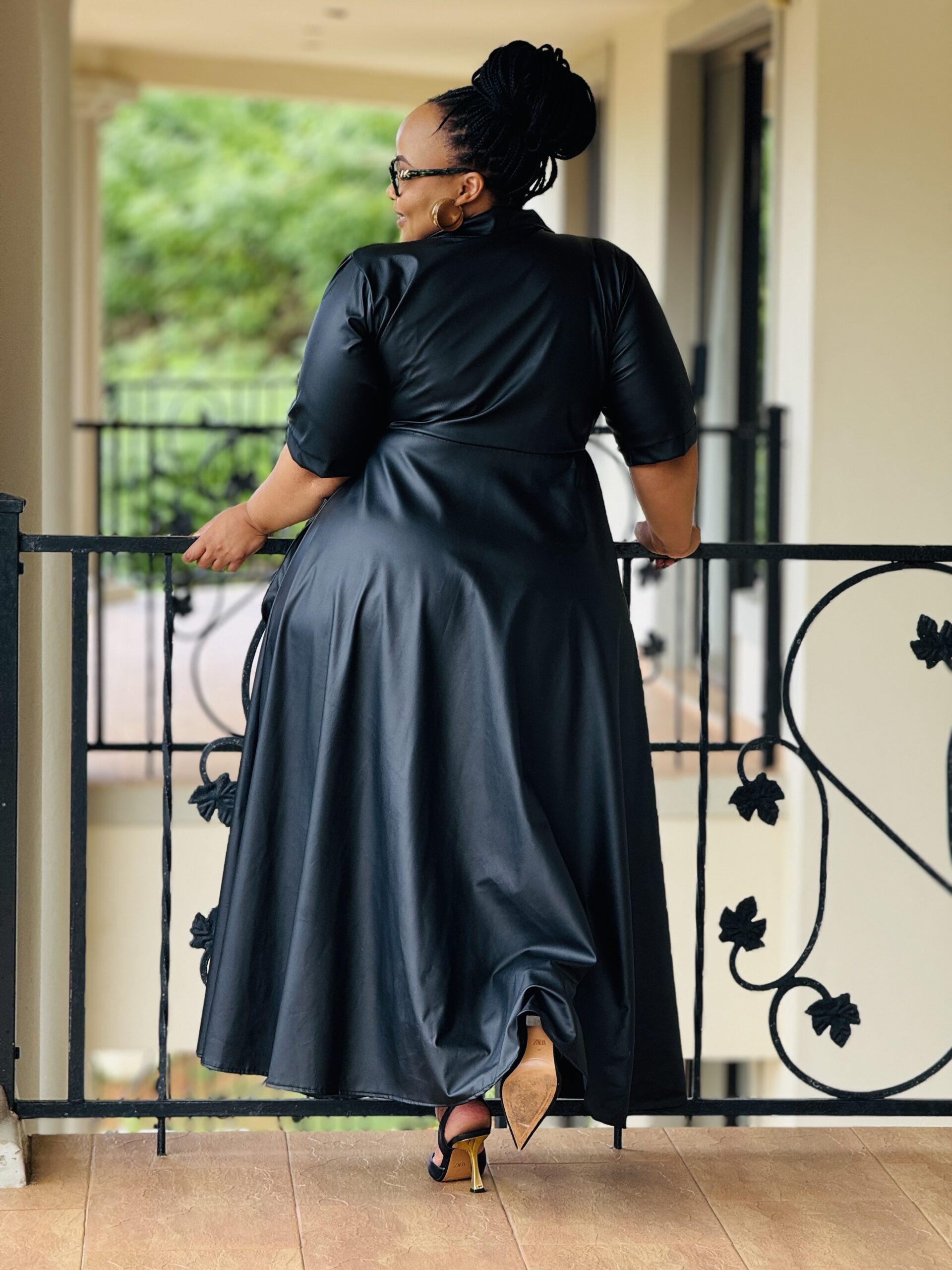 PU LEATHER FABRIC DRESS - Phatgalz 318 - Phat Galz Boutique