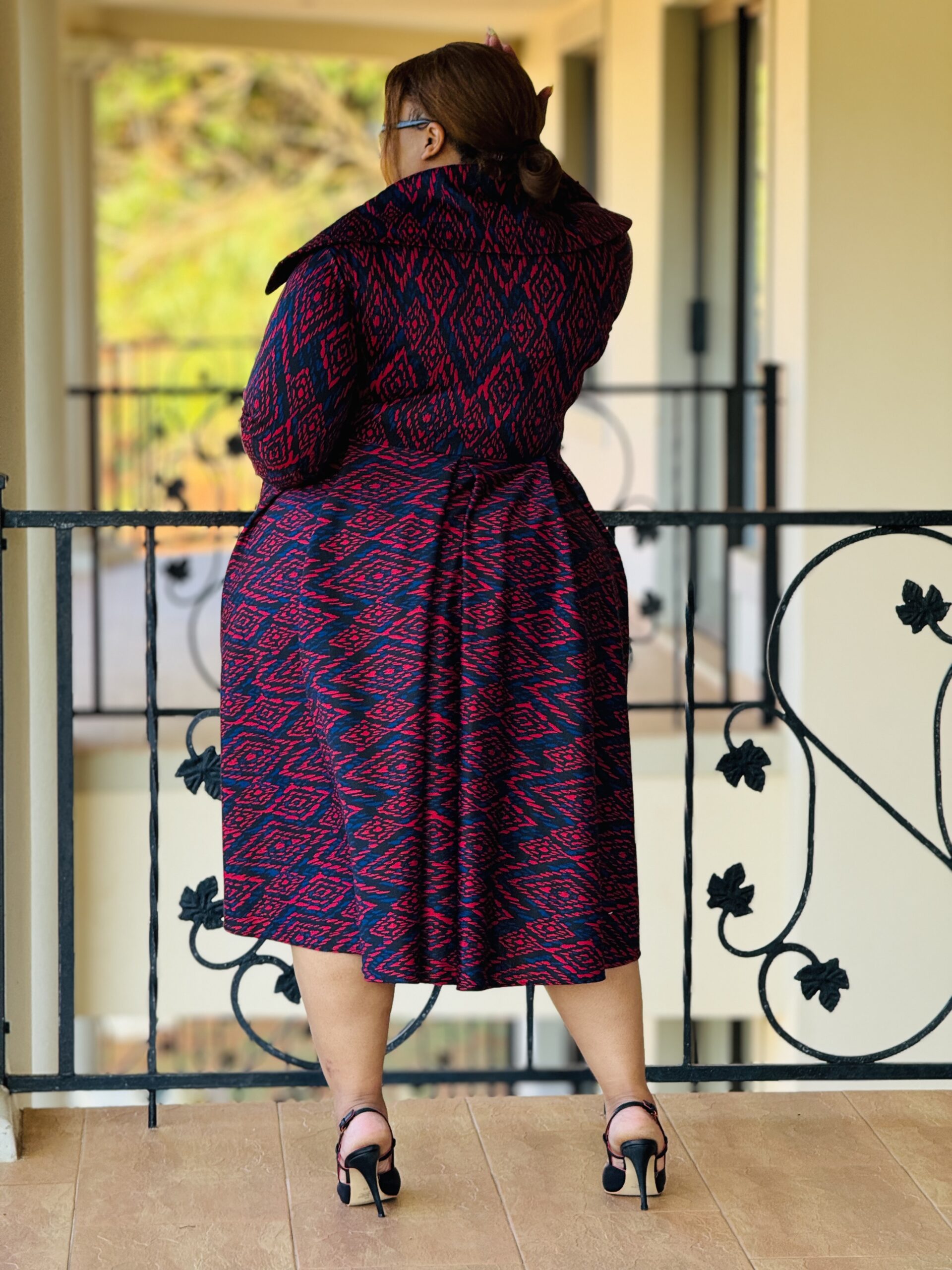 PRINTED PONTI FABRIC DRESS - Phatgalz 339 - Image 5