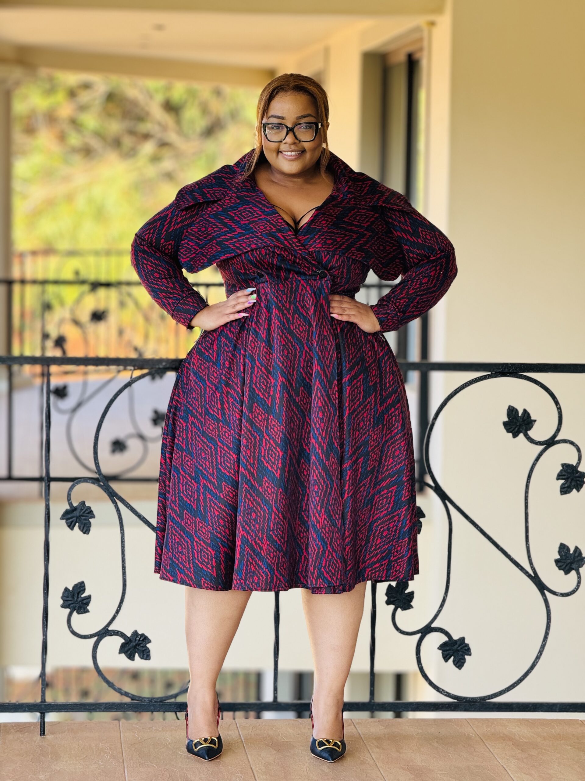PRINTED PONTI FABRIC DRESS - Phatgalz 339 - Image 4