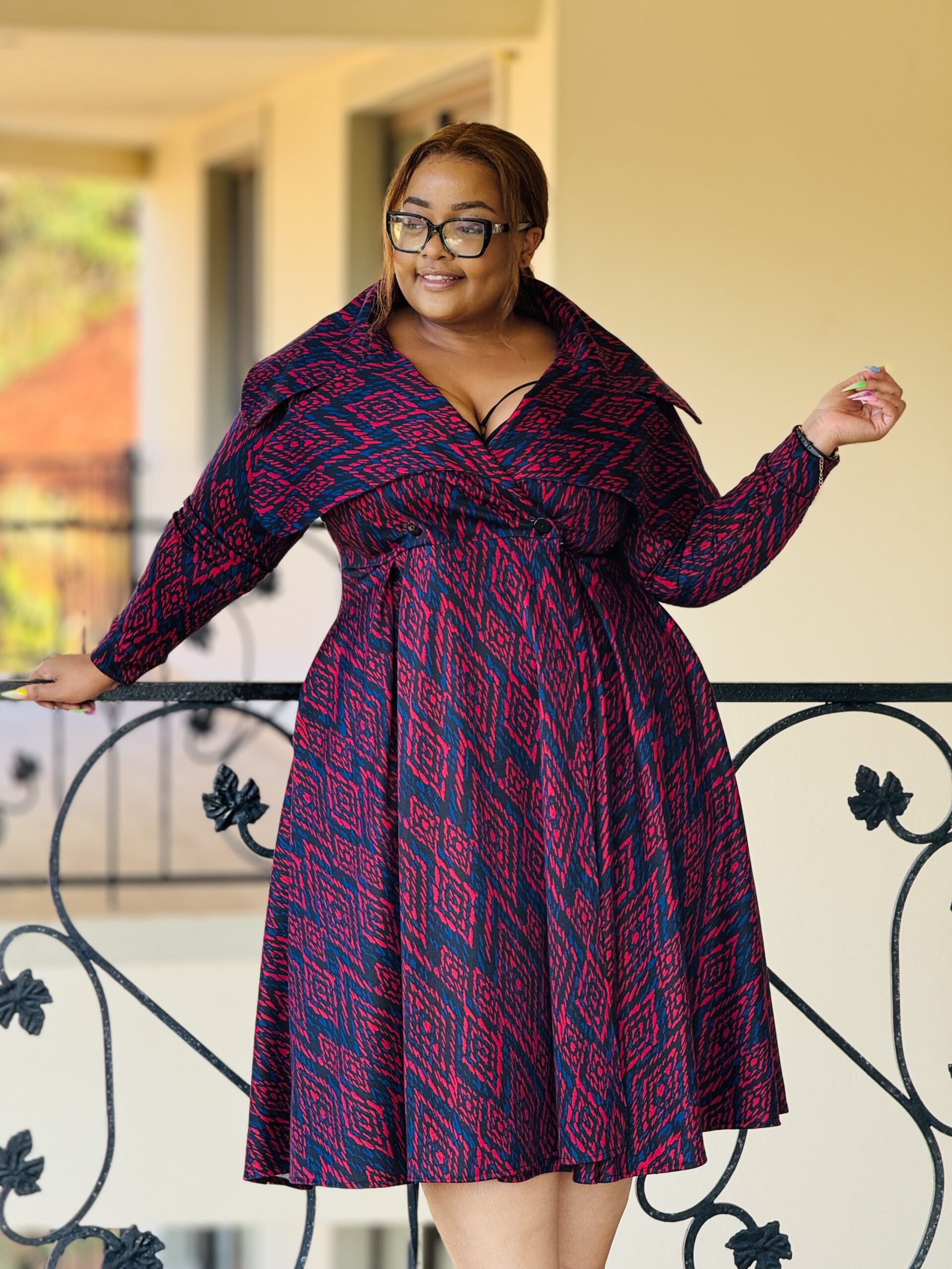 PRINTED PONTI FABRIC DRESS - Phatgalz 339 - Image 2