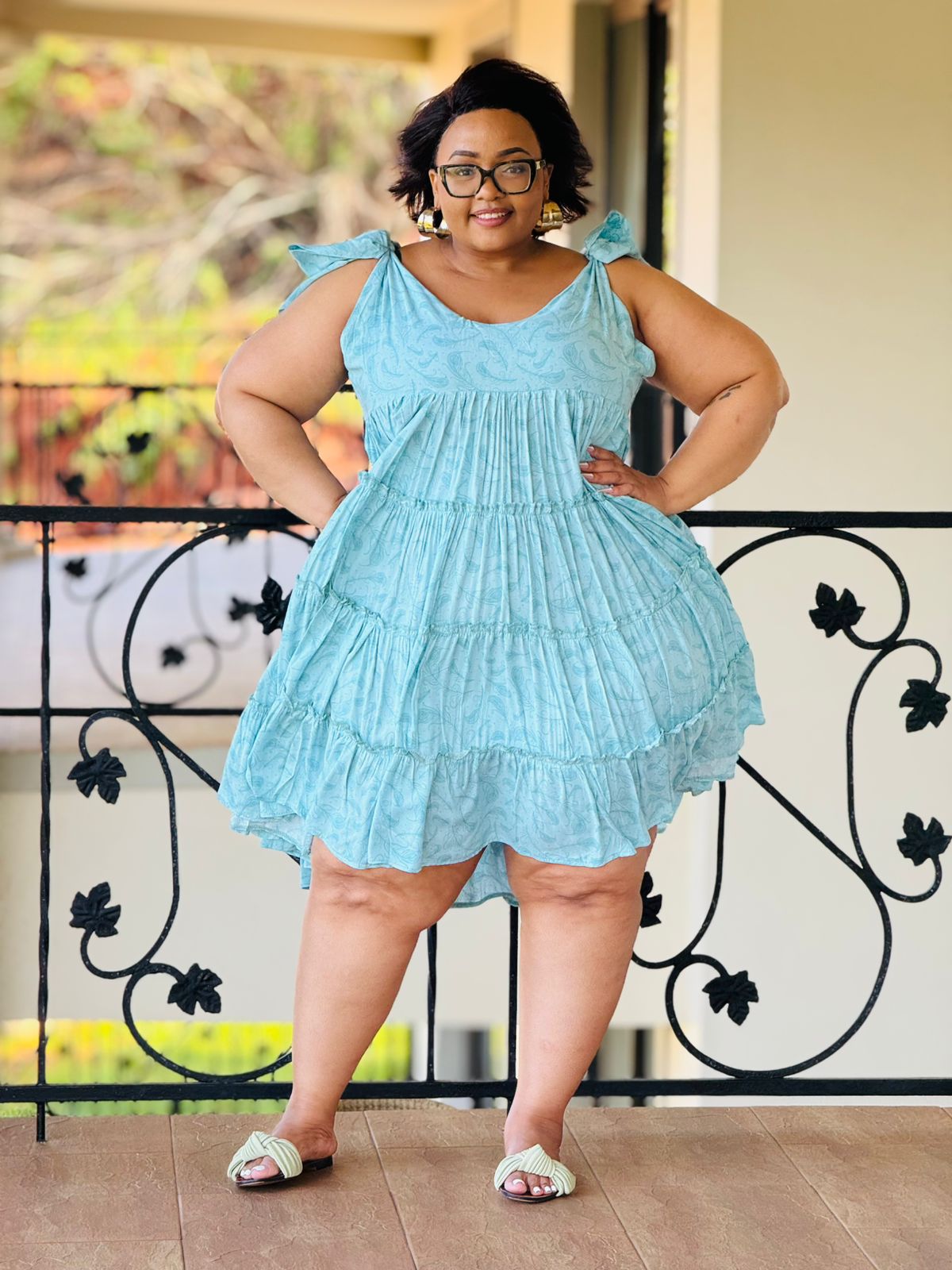 PRINTED VISCOUSE FABRIC DRESS - PHATGULZ 417 - Image 5