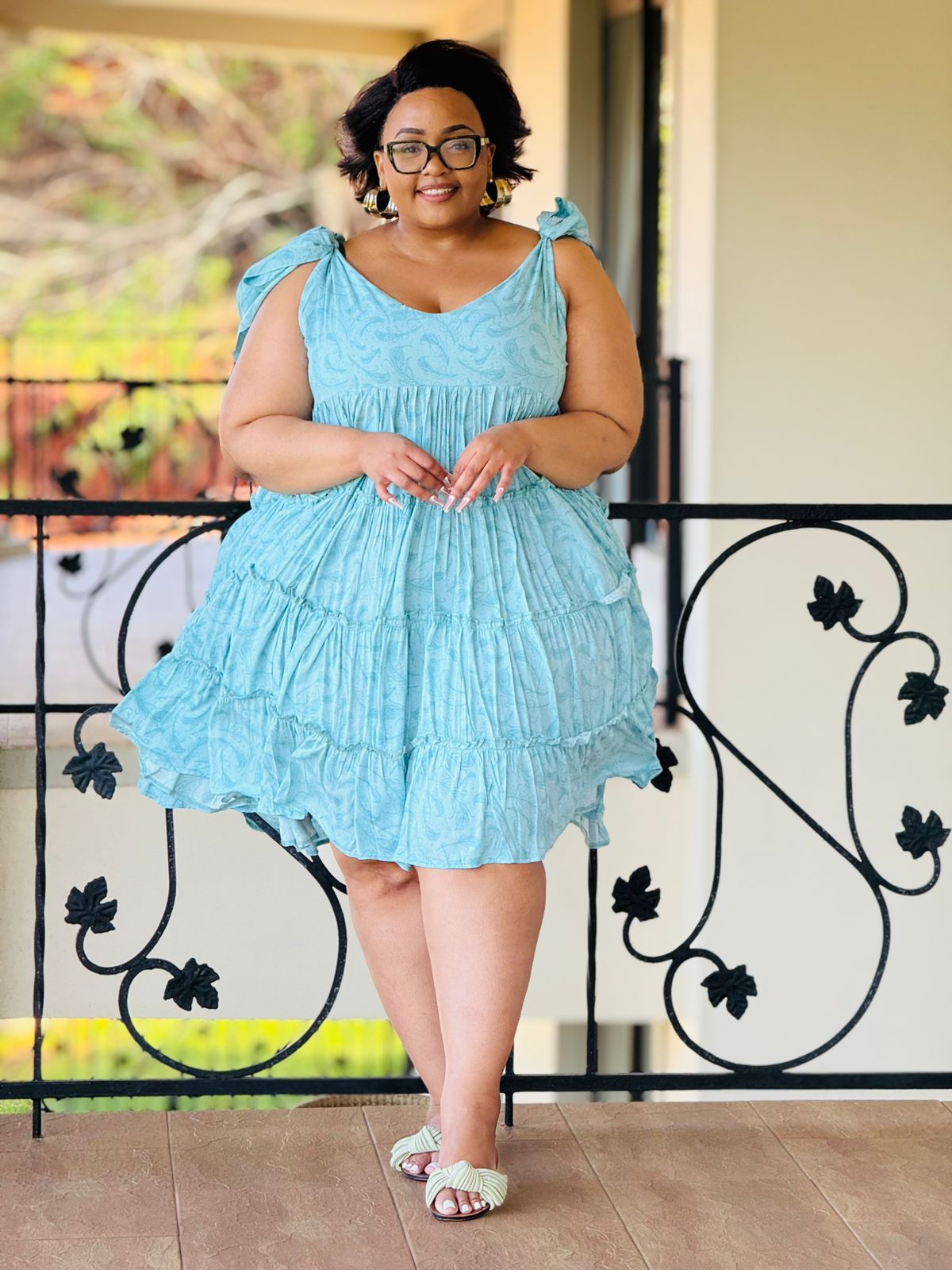 PRINTED VISCOUSE FABRIC DRESS - PHATGULZ 417 - Image 4