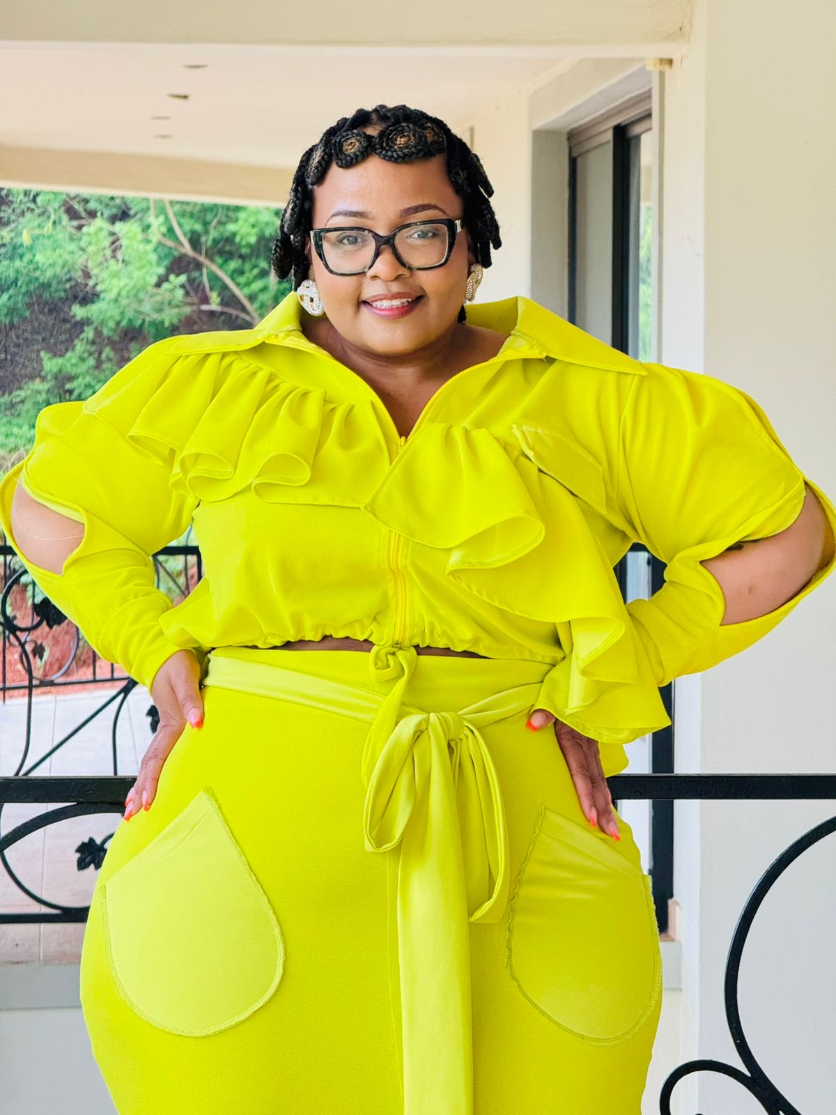 SCUBA CREPE FABRIC SKIRT AND TOP - PHATGULZ 444 - Image 2