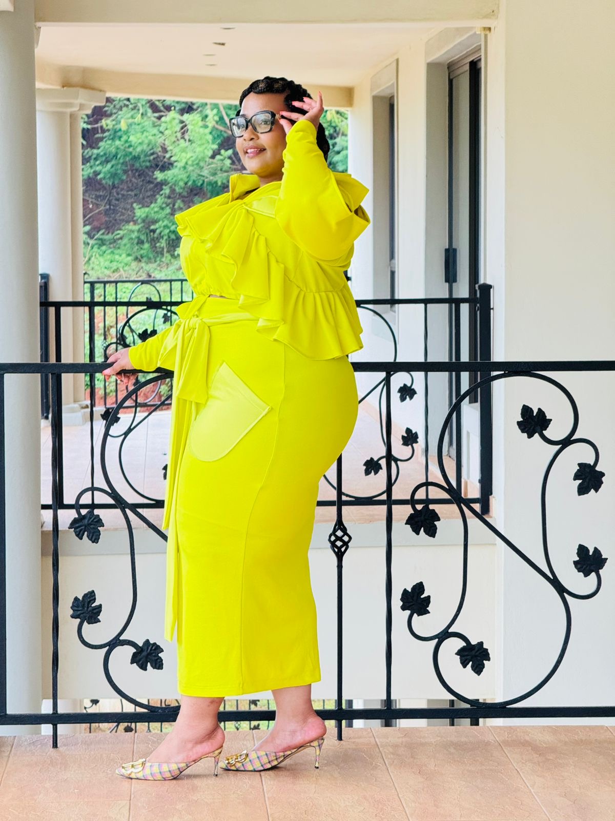 SCUBA CREPE FABRIC SKIRT AND TOP - PHATGULZ 444 - Image 3
