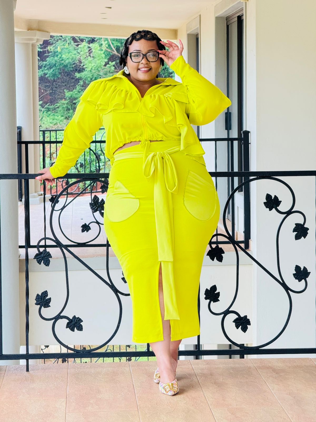 SCUBA CREPE FABRIC SKIRT AND TOP - PHATGULZ 444 - Image 8