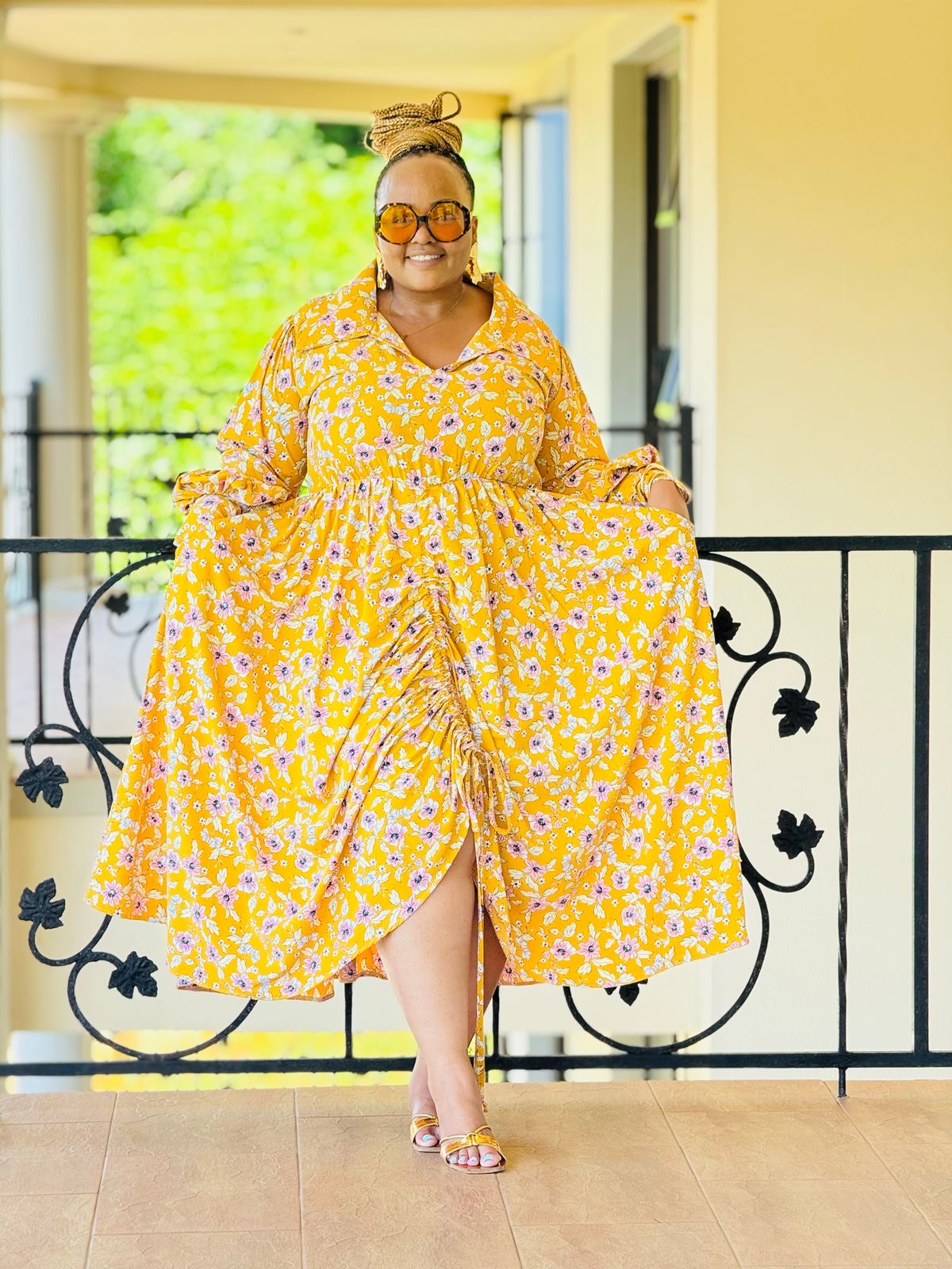 PRINTED MORROCCAINE FABRIC DRESS - PHATGULZ 590 - Image 2