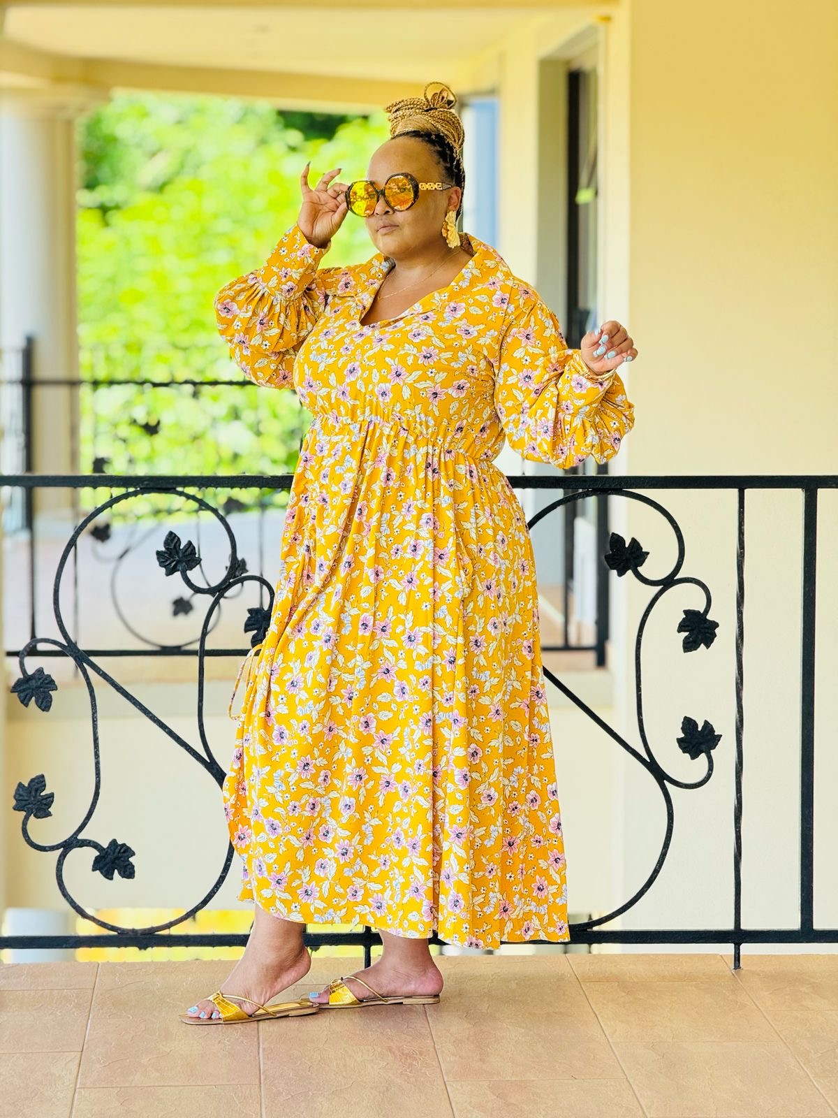 PRINTED MORROCCAINE FABRIC DRESS - PHATGULZ 590 - Image 4