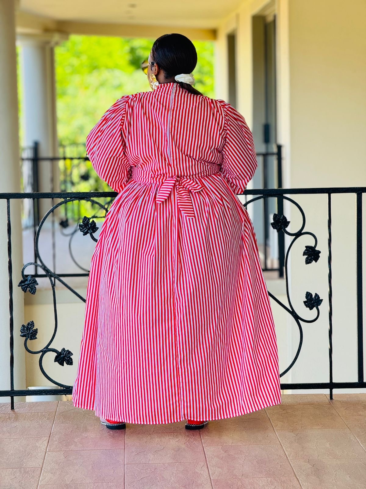 STRIPE POPLINE FABRIC DRESS - PHATGULZ 6693 - Image 5