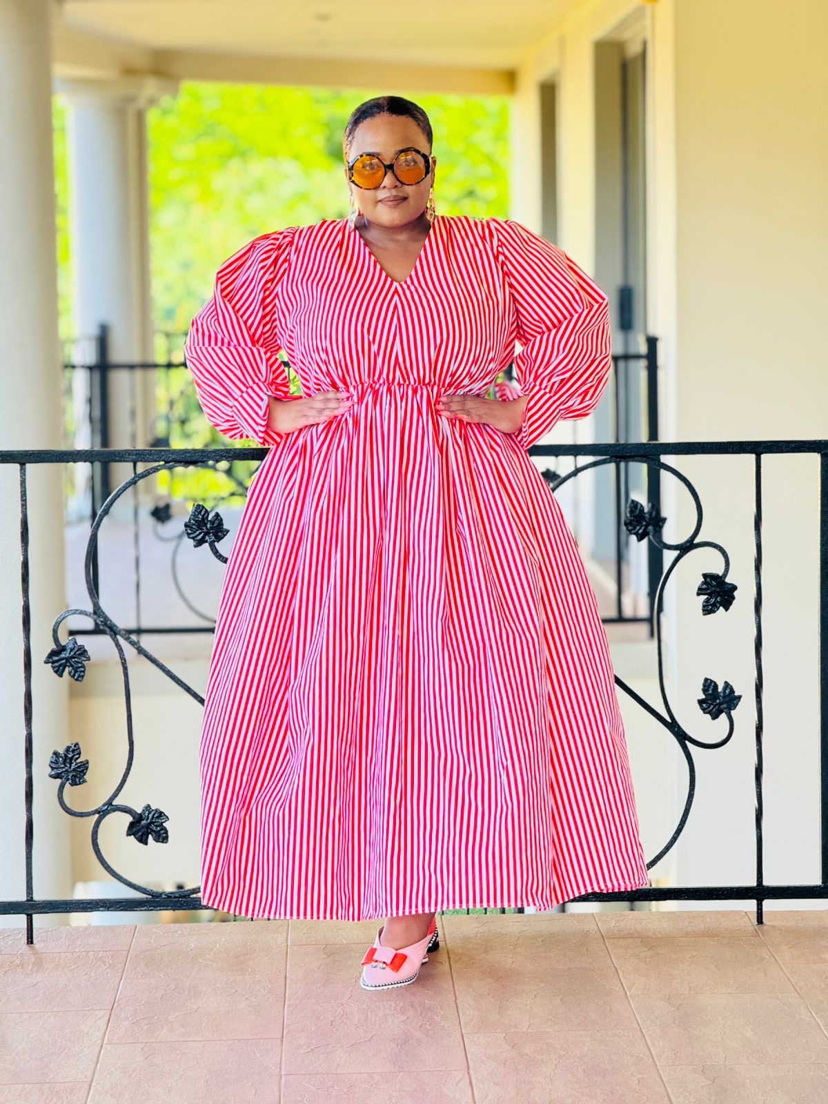 STRIPE POPLINE FABRIC DRESS - PHATGULZ 6693 - Image 2