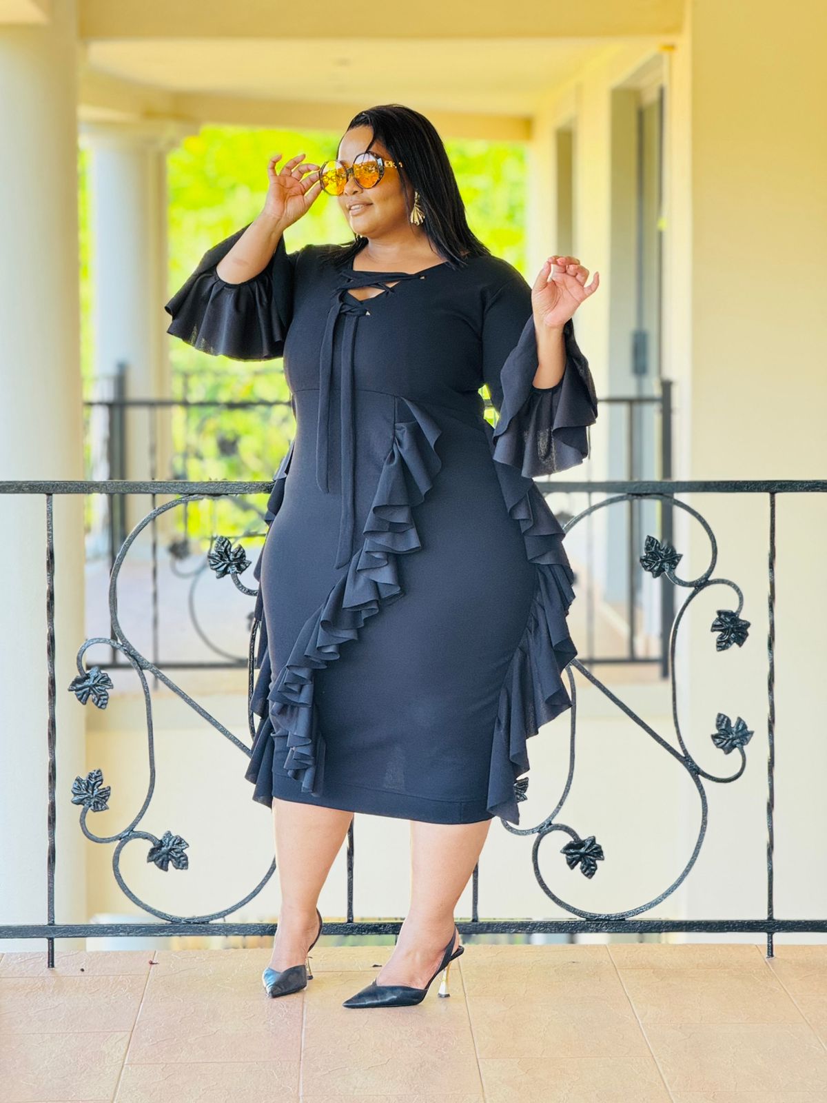 SCUBA CREPE FABRIC DRESS - PHATGULZ 6692 - Image 6