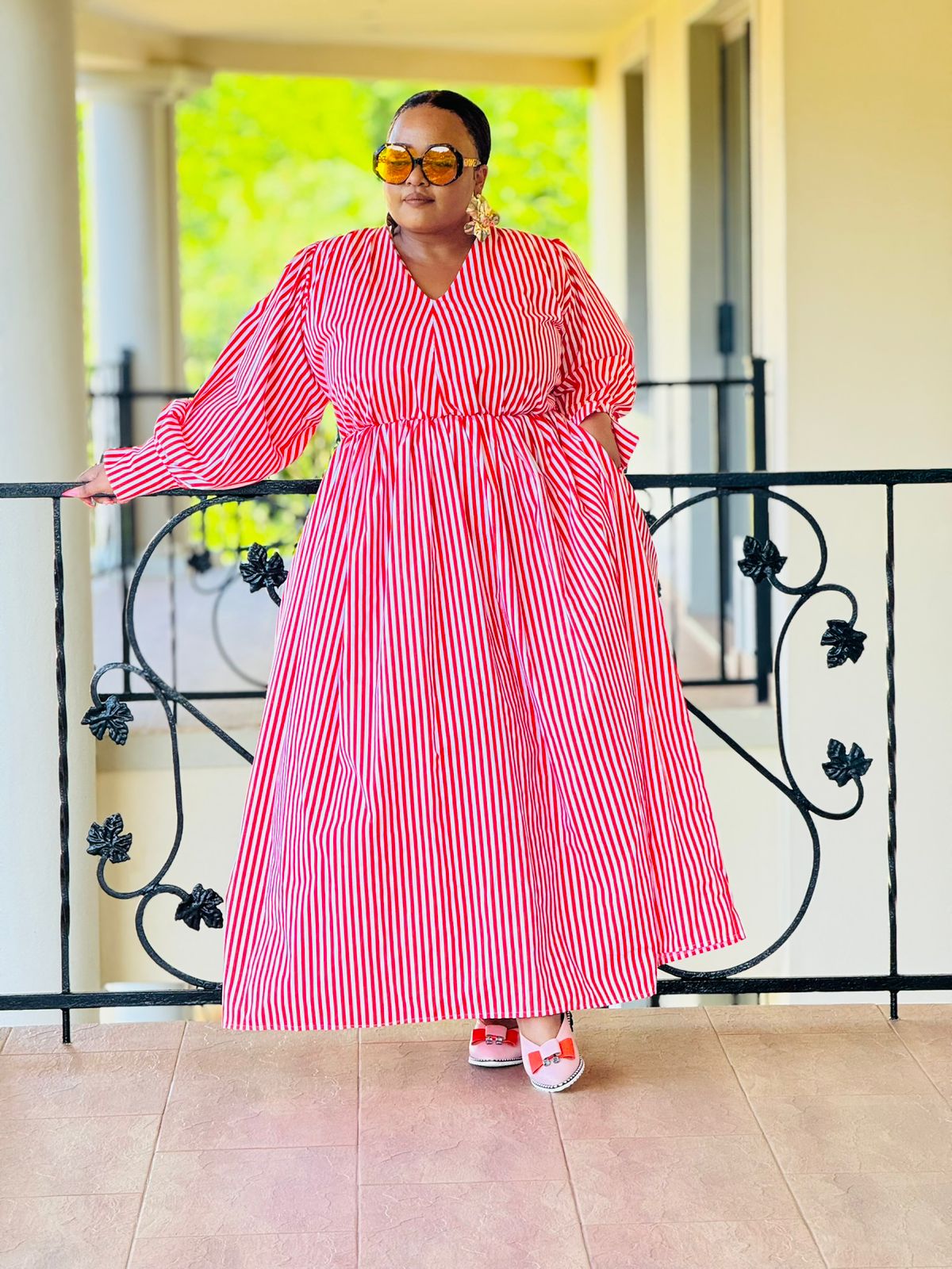 STRIPE POPLINE FABRIC DRESS - PHATGULZ 6693 - Image 7