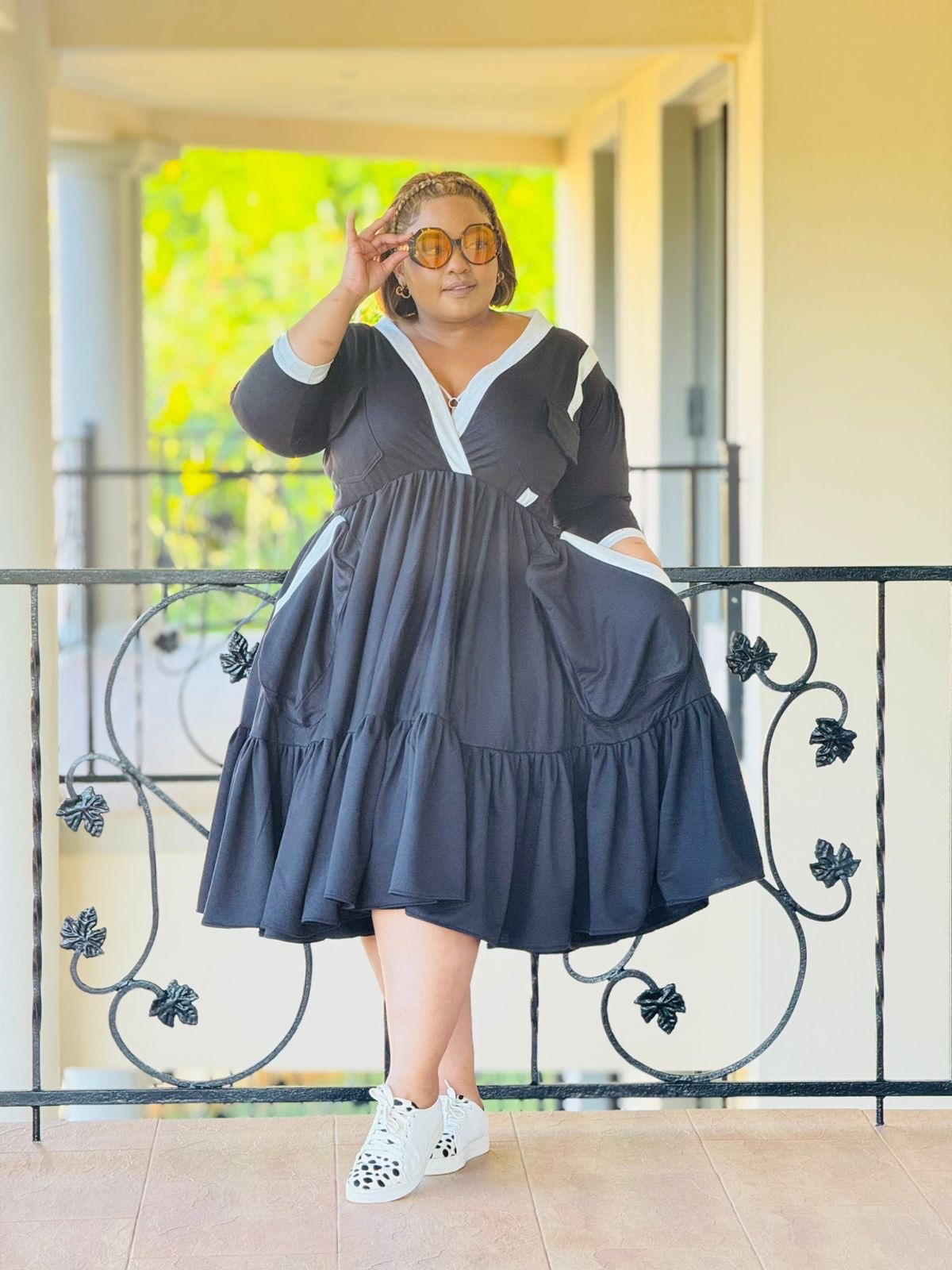 UNBRUSHED FLEECE FABRIC DRESS - PHATGULZ 6743 - Image 7