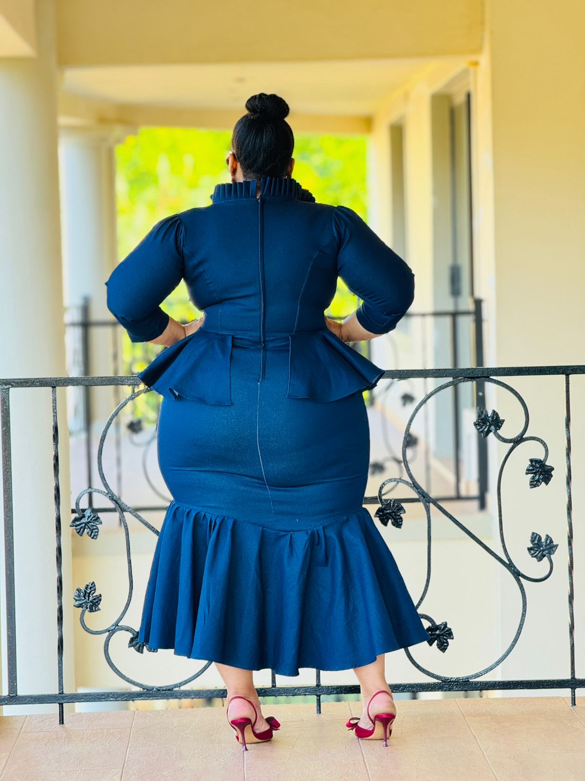 DARK INDIGO FABRIC DRESS - PHATGULZ 6732 - Image 3