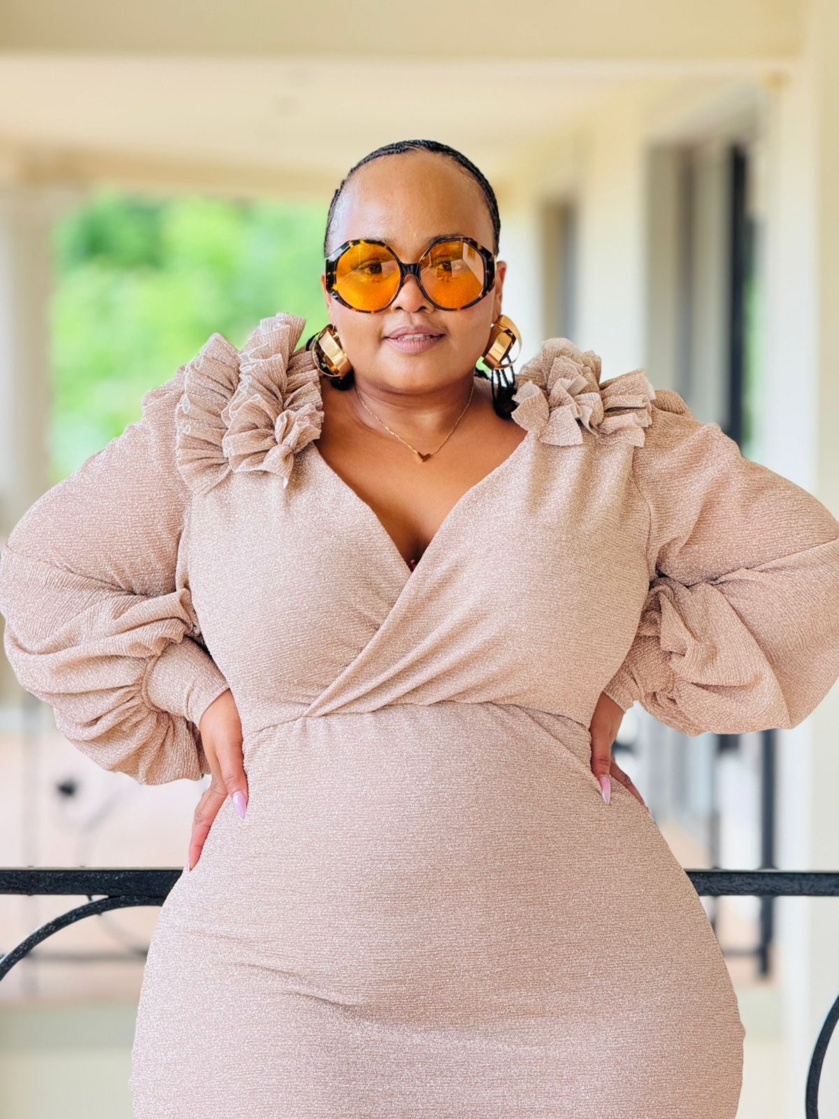 GOLD LUREX FABRIC DRESS - PHATGULZ 6735 - Image 2