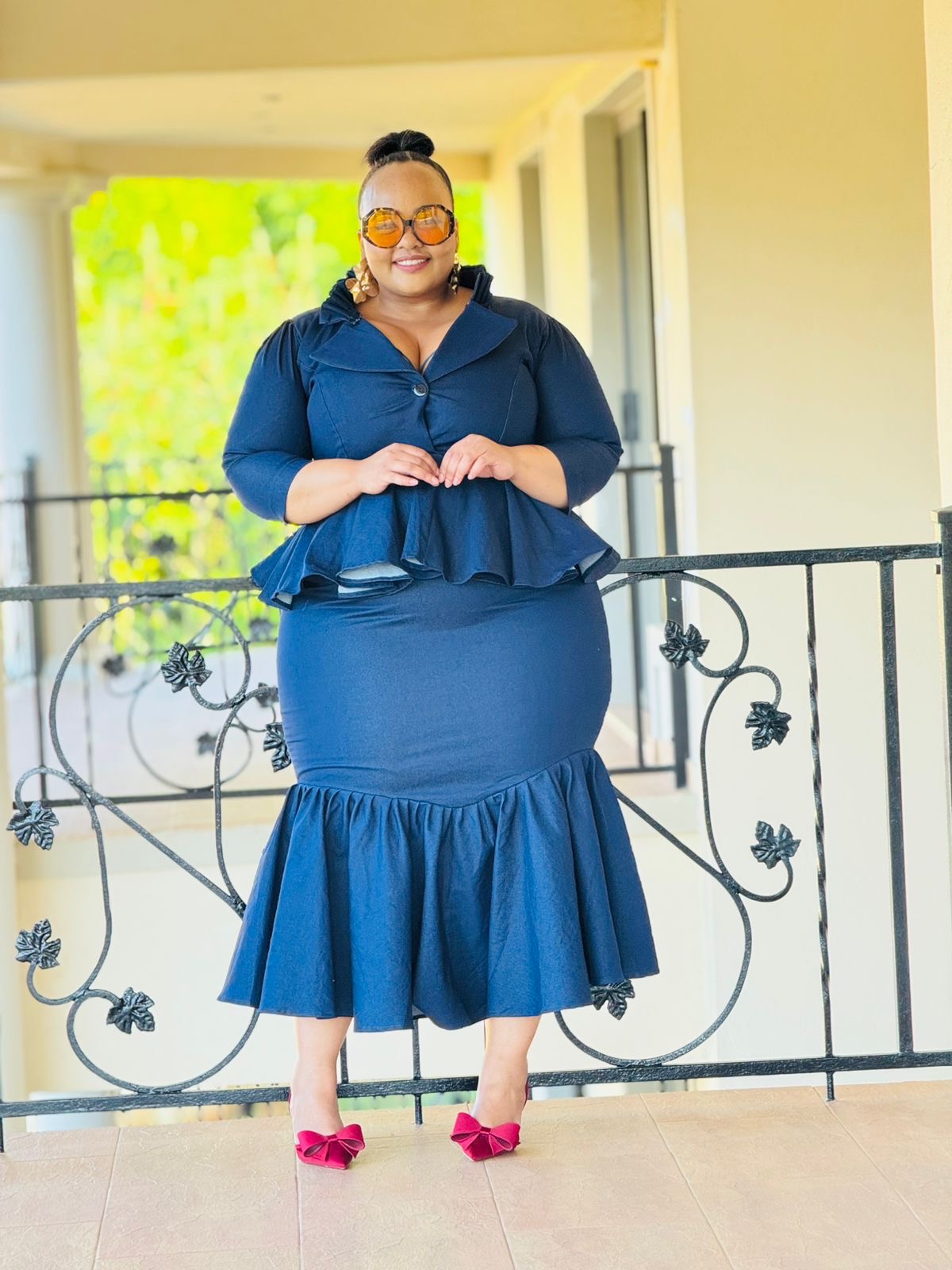 DARK INDIGO FABRIC DRESS - PHATGULZ 6732 - Image 6