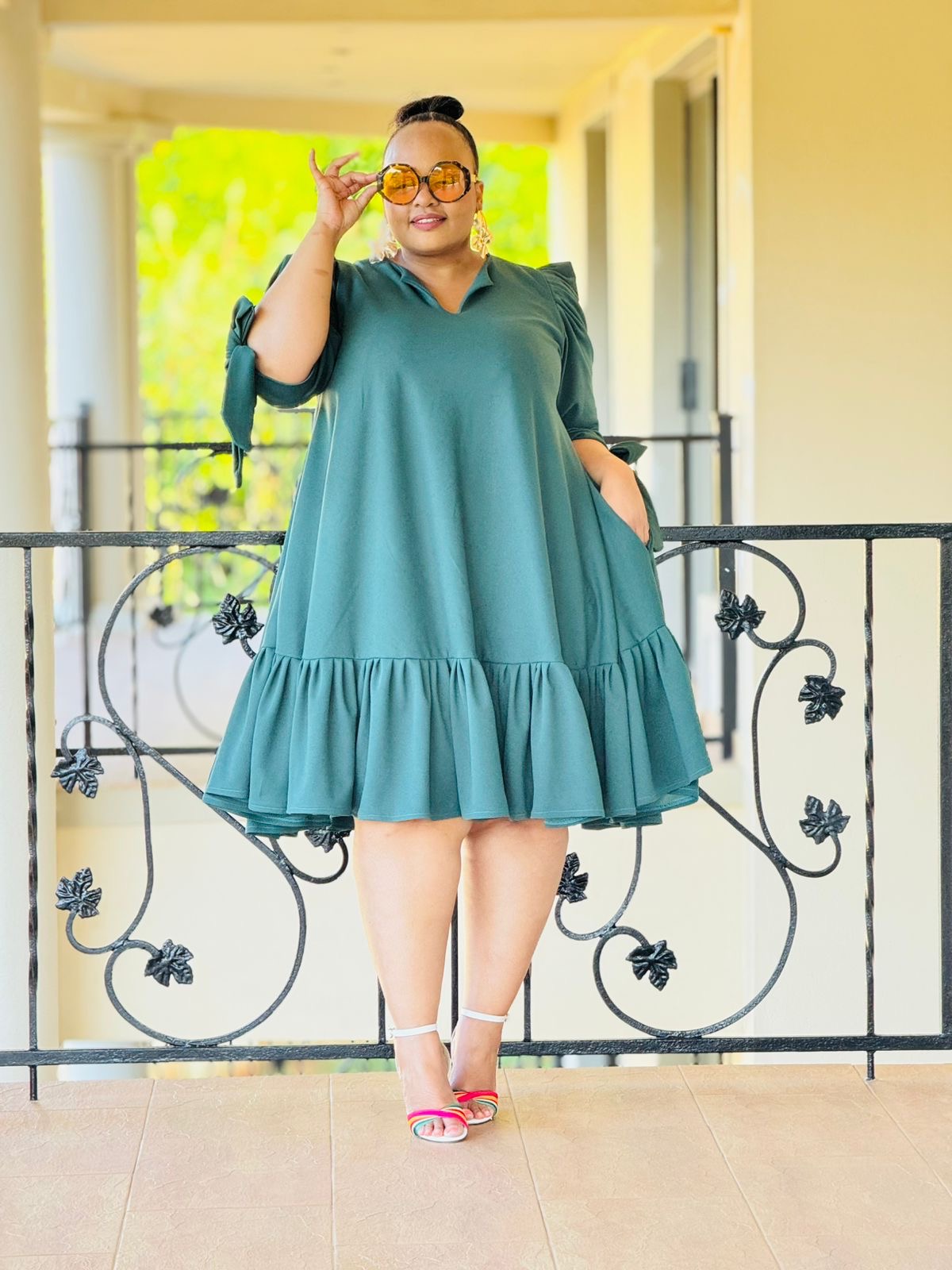 SCUBA CREPE FABRIC DRESS - PHATGULZ 6733 - Phat Galz Boutique
