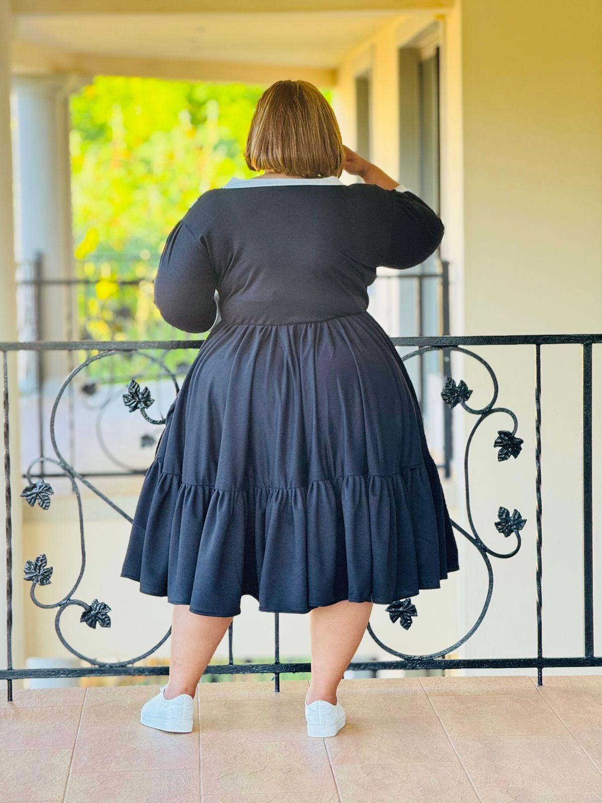 UNBRUSHED FLEECE FABRIC DRESS - PHATGULZ 6743 - Image 6