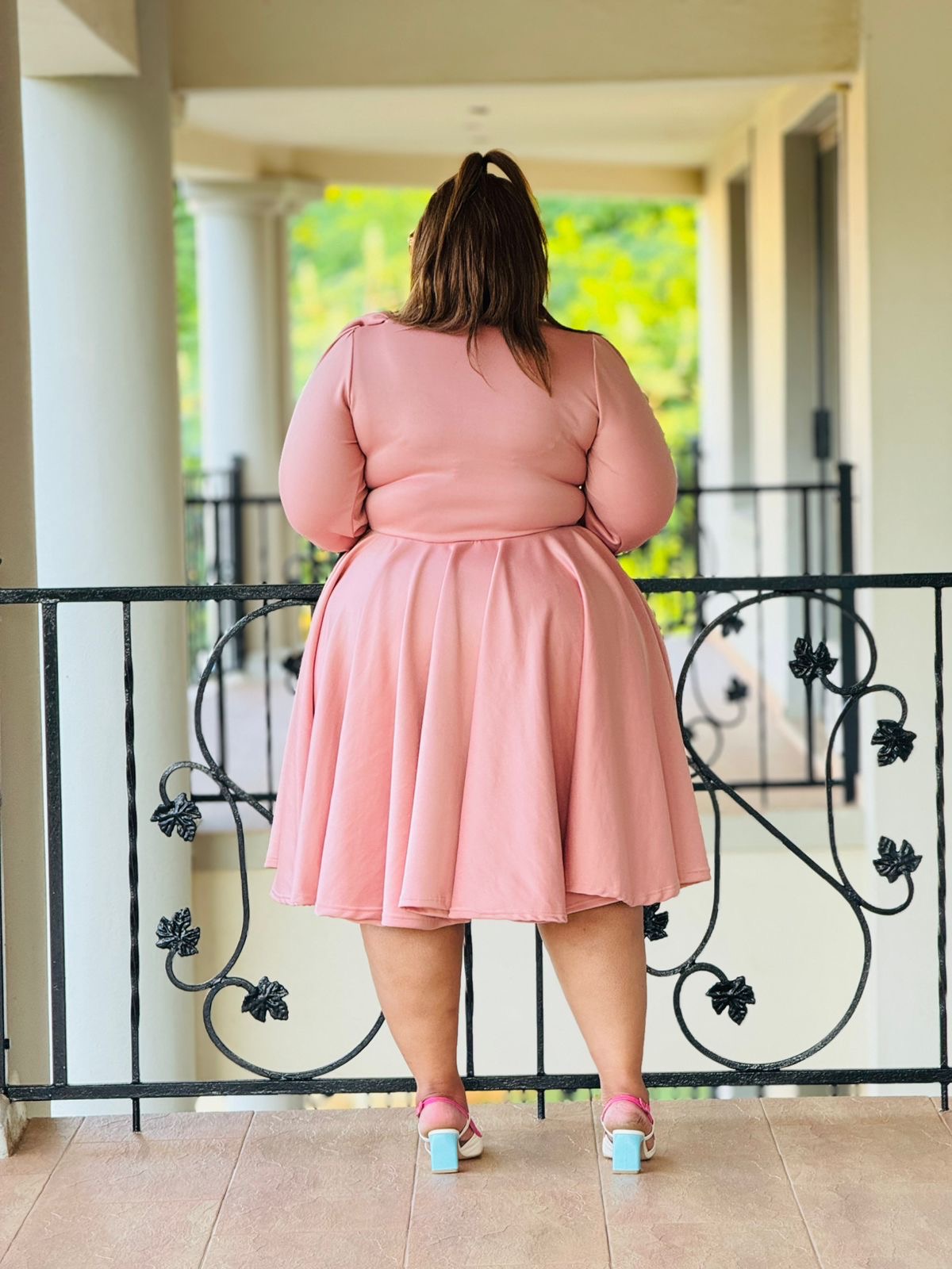 PLAIN SCUBA FABRIC DRESS - PHATGULZ 6715 - Image 3