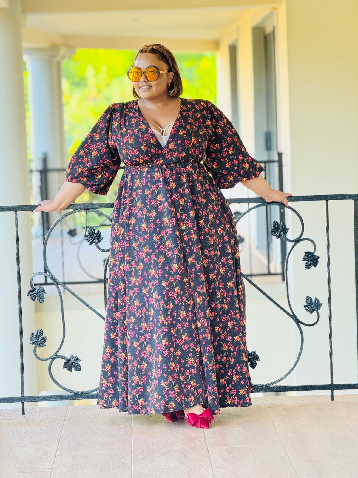 PRINTED MORROCAINE FABRIC DRESS - PHATGULZ 6748 - Image 2