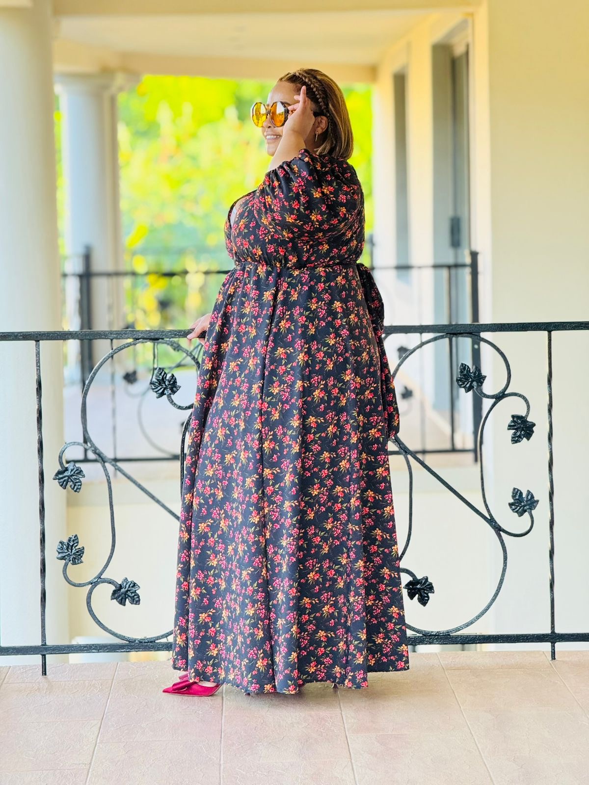 PRINTED MORROCAINE FABRIC DRESS - PHATGULZ 6748 - Image 4