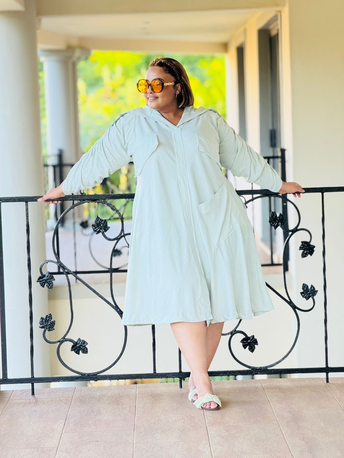 RAYON LINEN FABRIC DRESS - PHATGULZ 6753 - Phat Galz Boutique