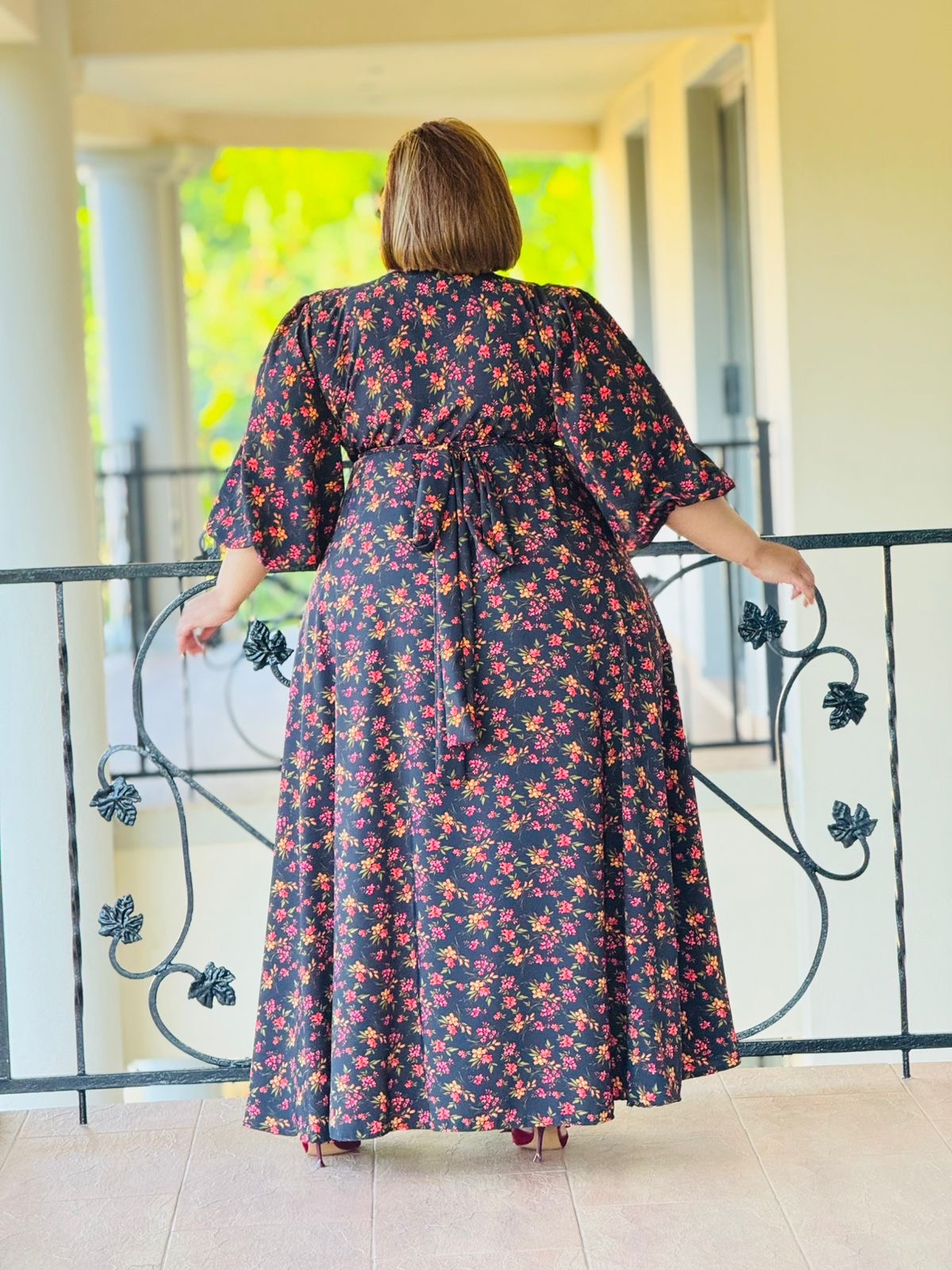 PRINTED MORROCAINE FABRIC DRESS - PHATGULZ 6748 - Image 5