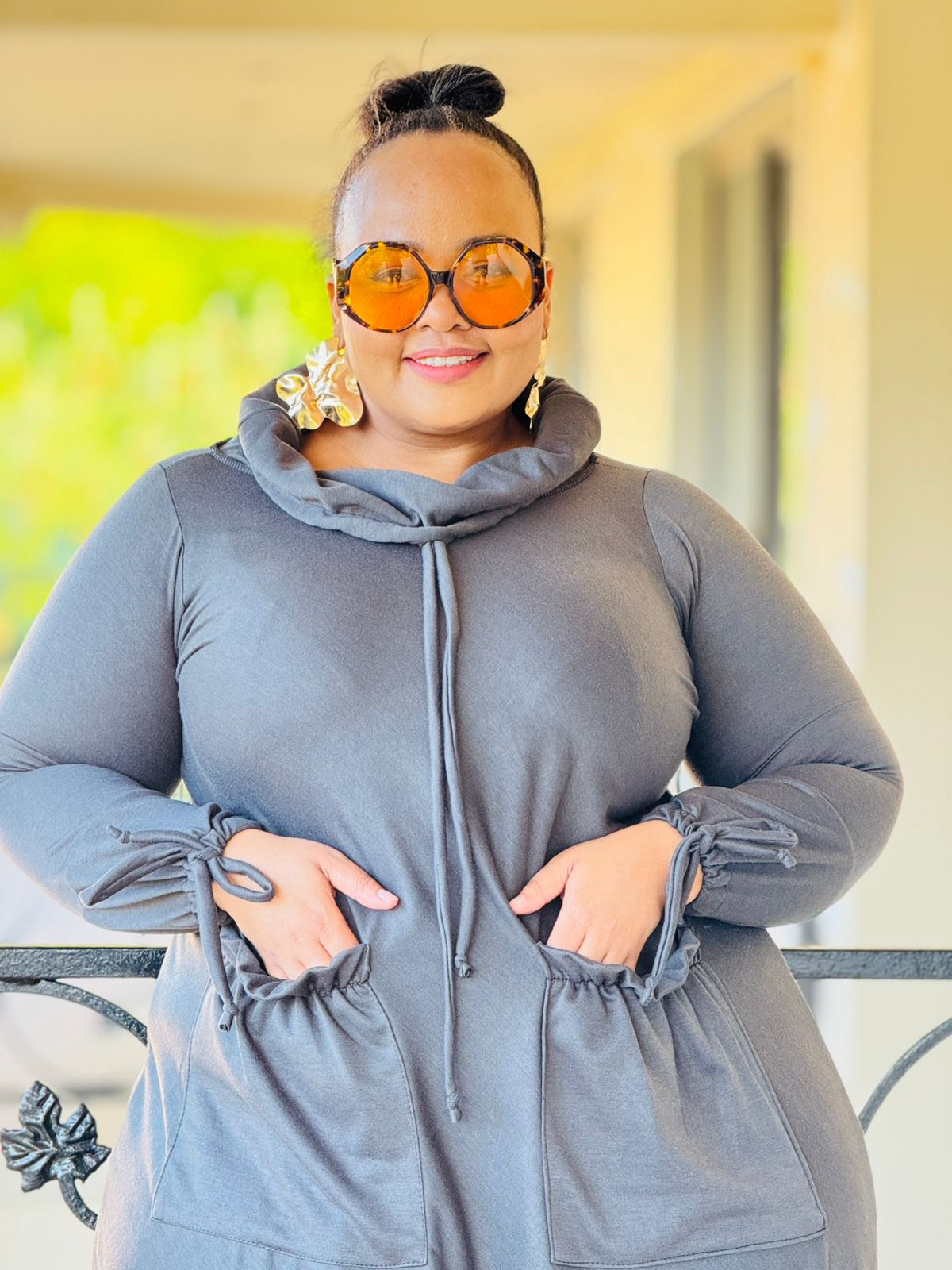 UNBRUSHED FLEECE FABRIC DRESS - PHATGULZ 6736 - Image 6