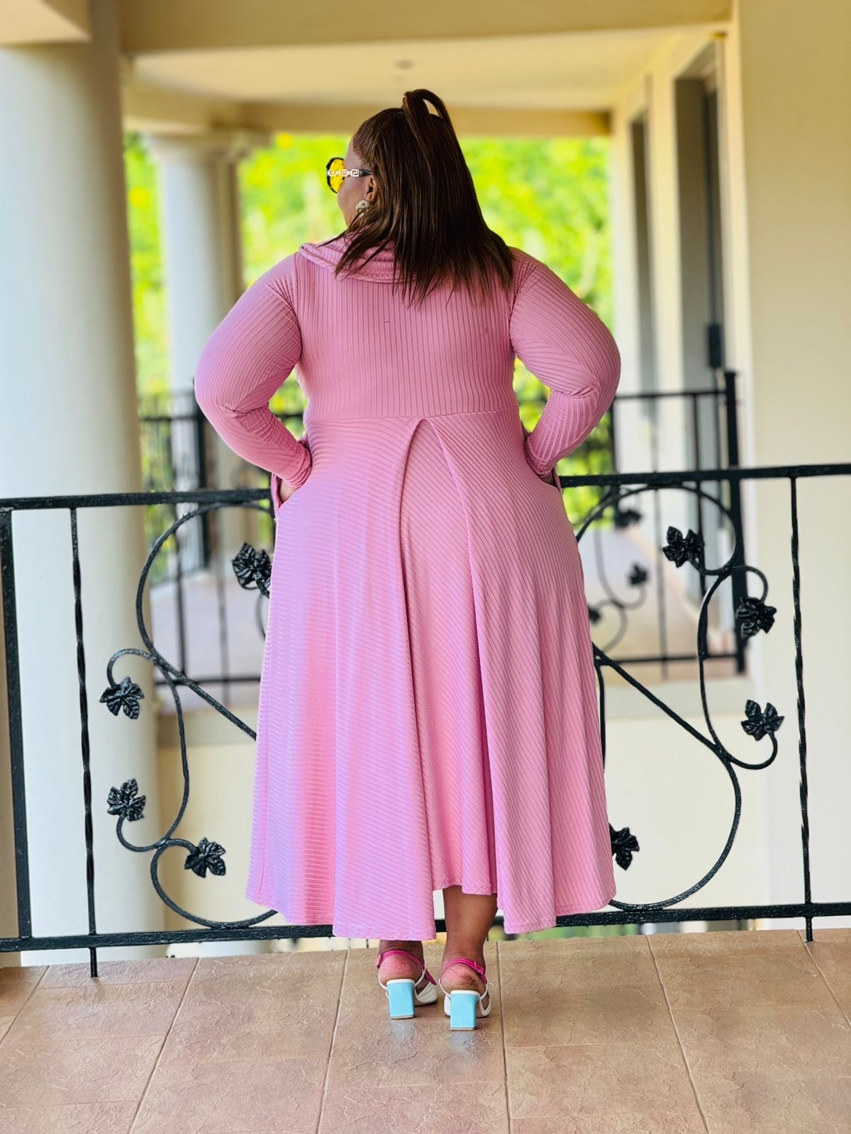 DTY BRUSHED RIB FABRIC DRESS - PHATGULZ 6703 - Image 3