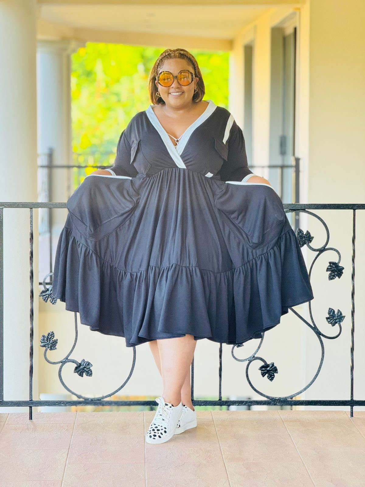 UNBRUSHED FLEECE FABRIC DRESS - PHATGULZ 6743 - Image 4