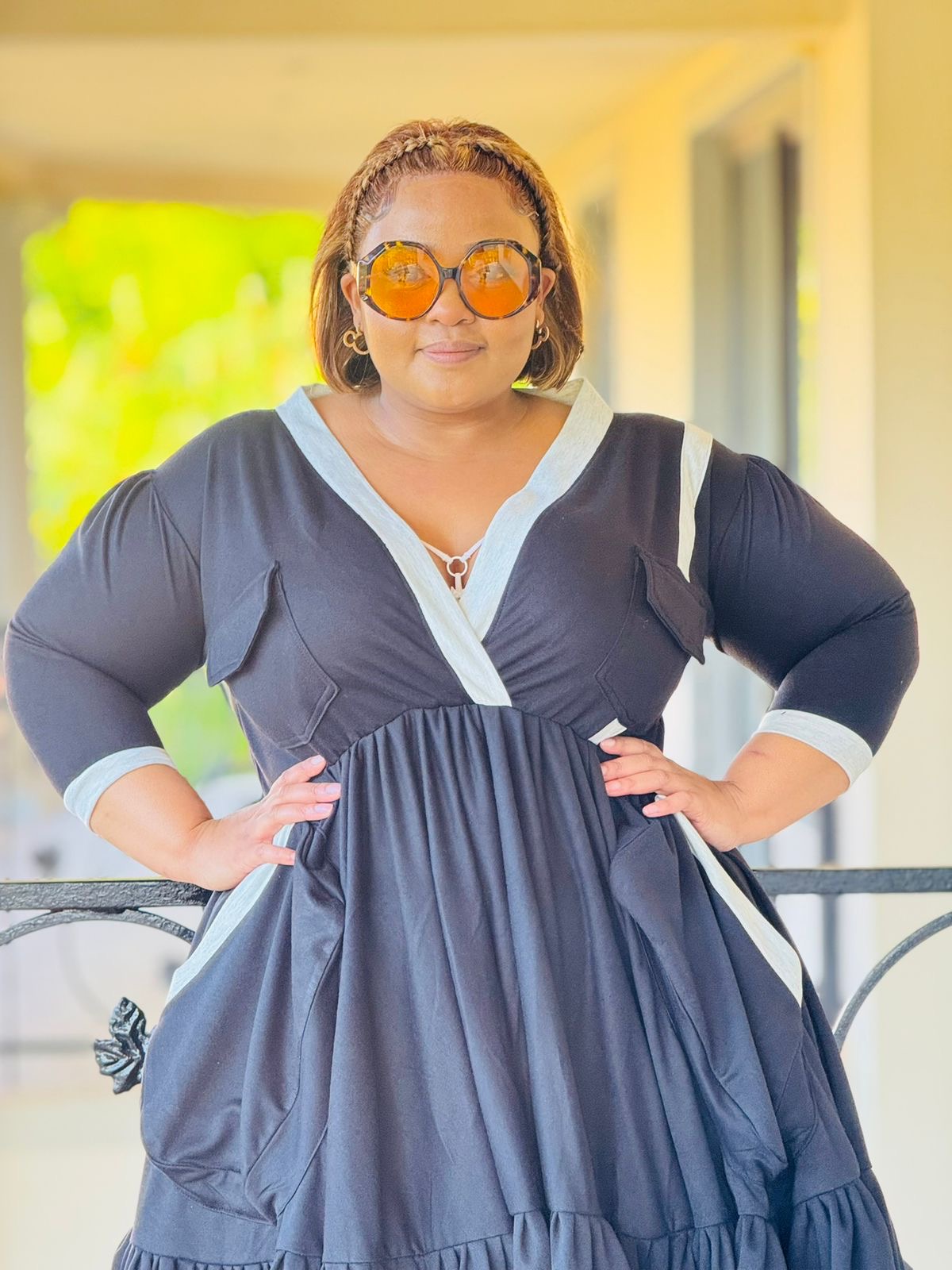 UNBRUSHED FLEECE FABRIC DRESS - PHATGULZ 6743 - Image 2