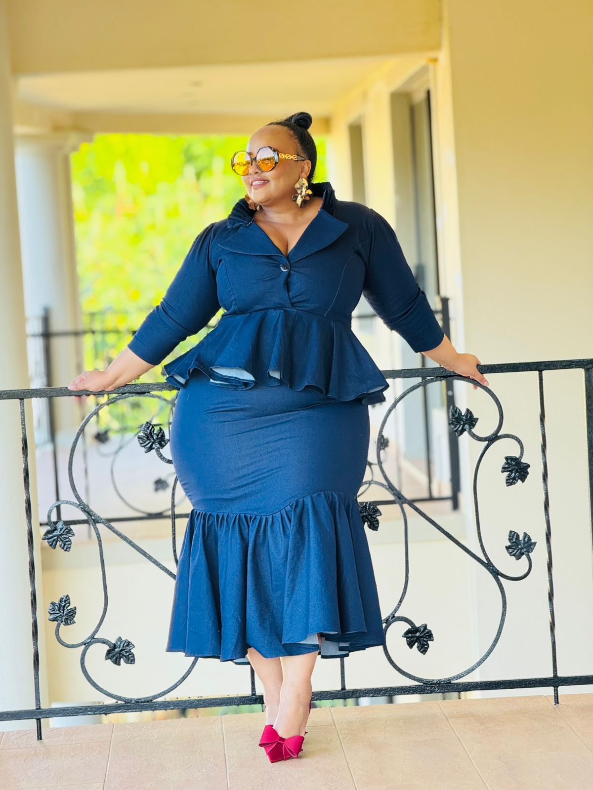 DARK INDIGO FABRIC DRESS - PHATGULZ 6732 - Image 4