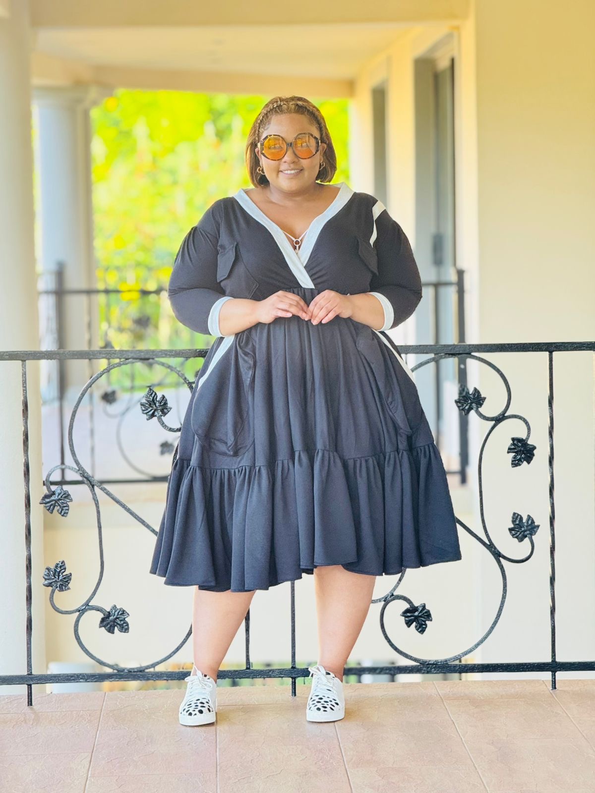 UNBRUSHED FLEECE FABRIC DRESS - PHATGULZ 6743 - Image 5