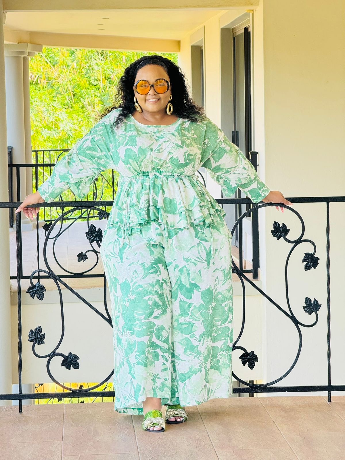 CEY SLUB FABRIC PALAZZO SUIT - PHATGULZ 6857 - Image 7