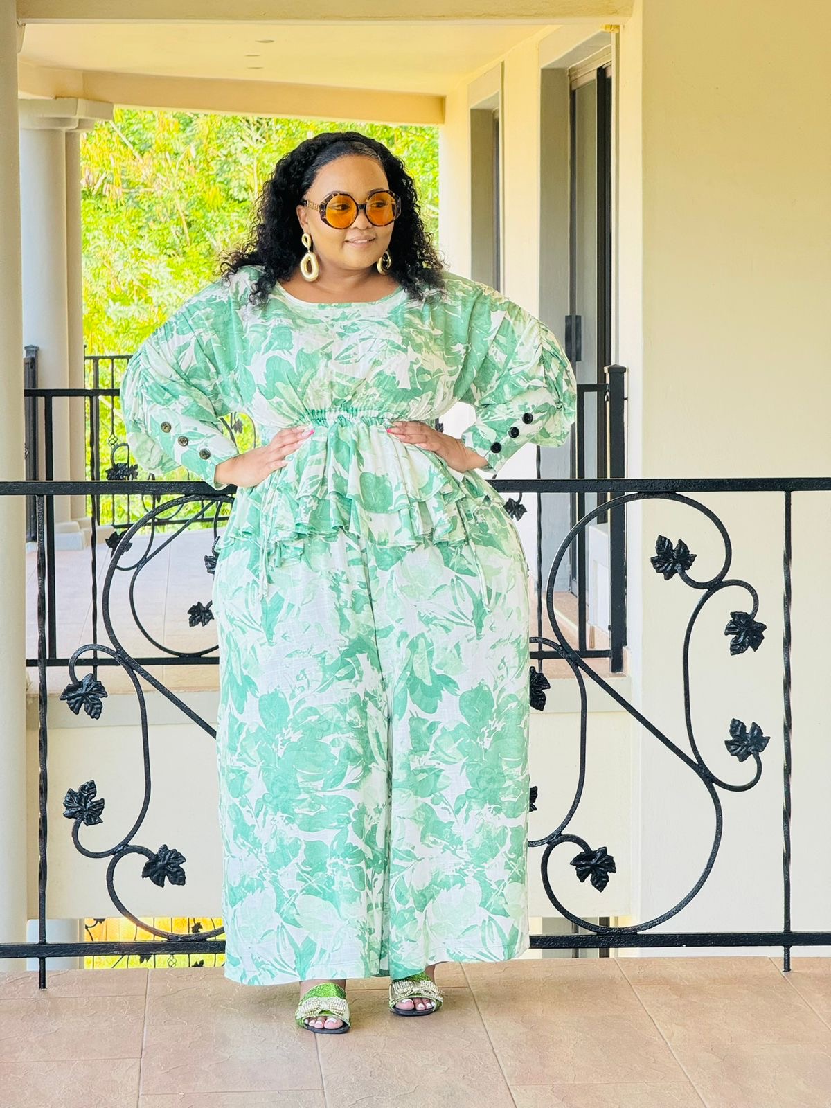 CEY SLUB FABRIC PALAZZO SUIT - PHATGULZ 6857 - Image 5