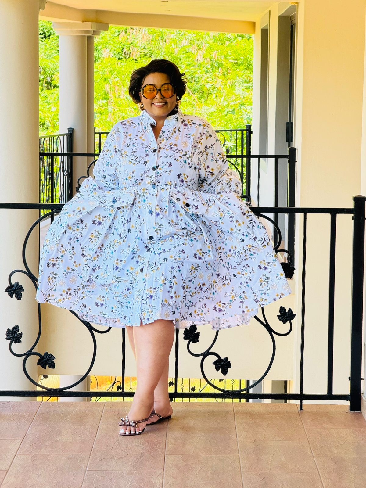 PRINTED POPLIN DRESS - PHATGULZ 6905 - Image 5