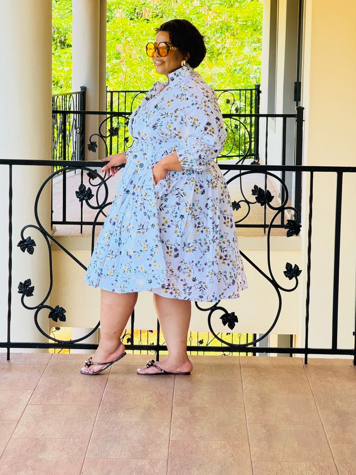 PRINTED POPLIN DRESS - PHATGULZ 6905 - Image 3