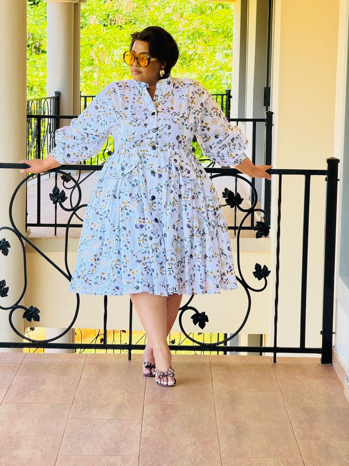 PRINTED POPLIN DRESS - PHATGULZ 6905 - Image 7