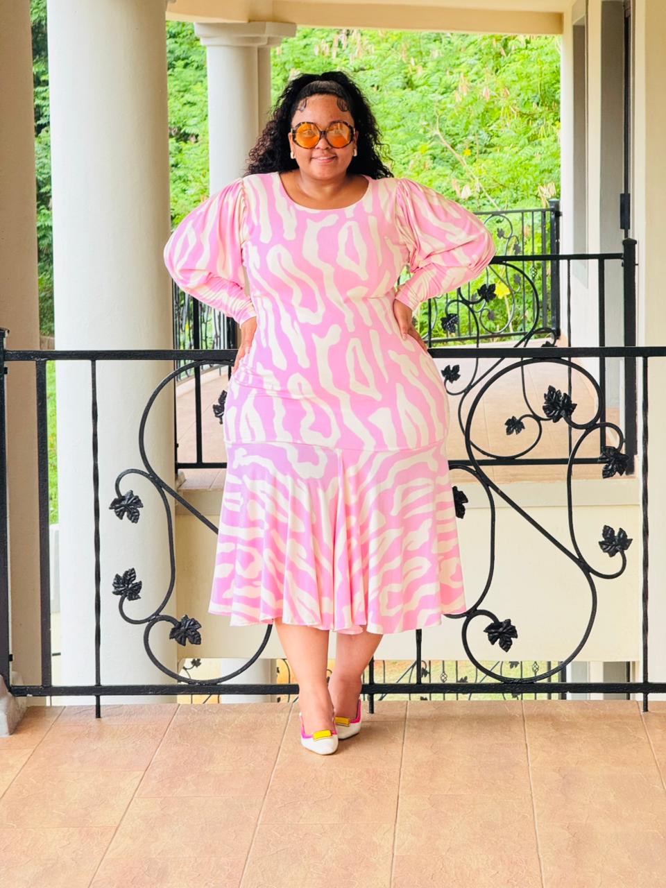 PRINTED ABSTACT DRESS - PHATGULZ 6945 - Image 7