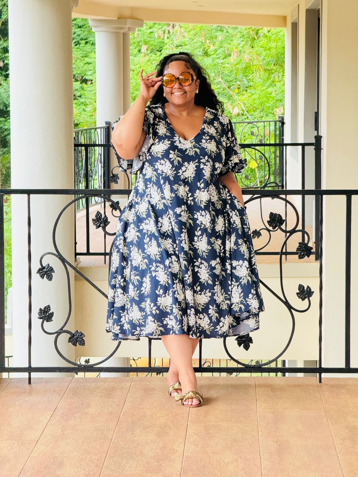 PRINTED CREPE DRESS - PHATGULZ 6947