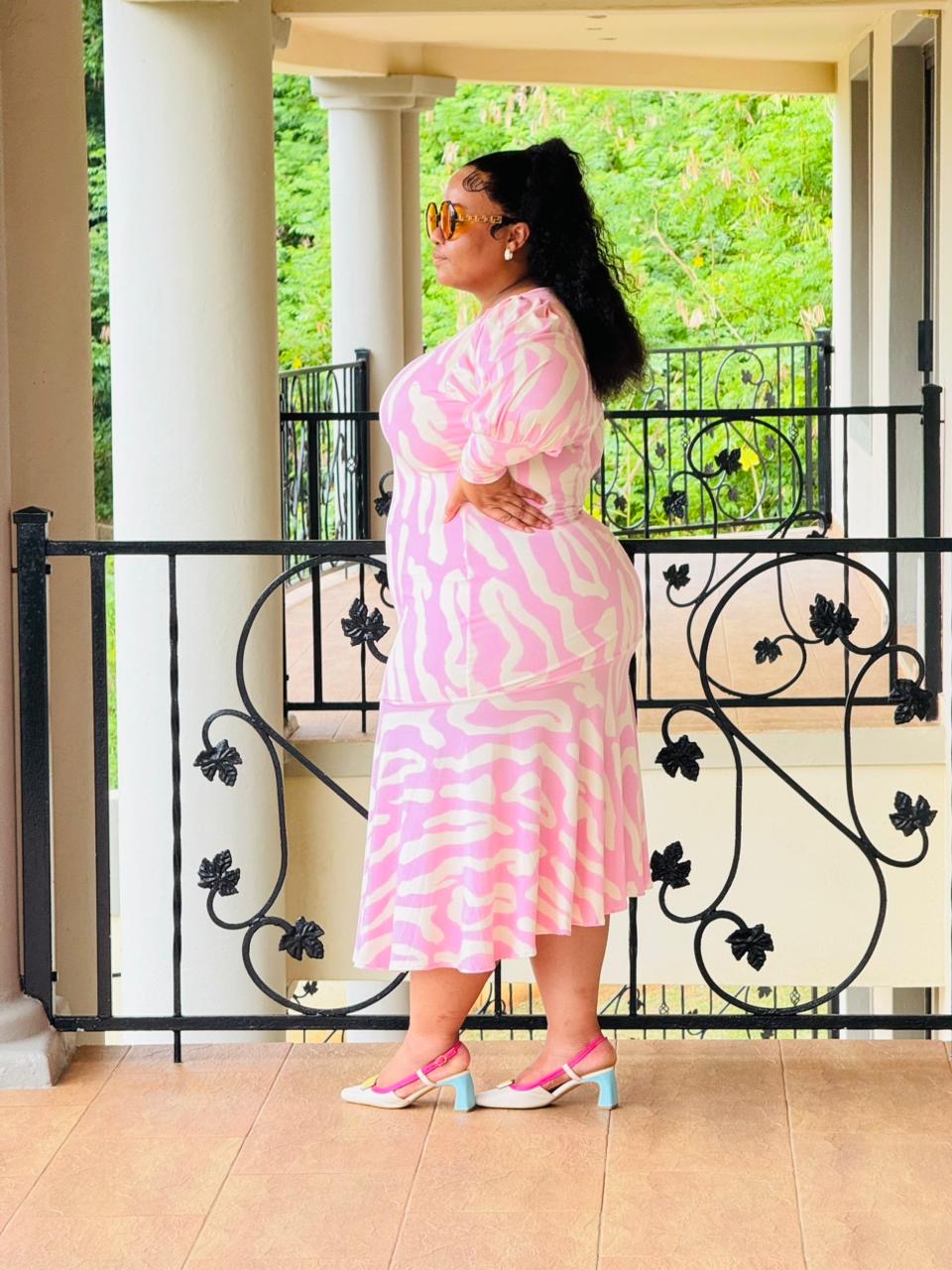 PRINTED ABSTACT DRESS - PHATGULZ 6945 - Image 5