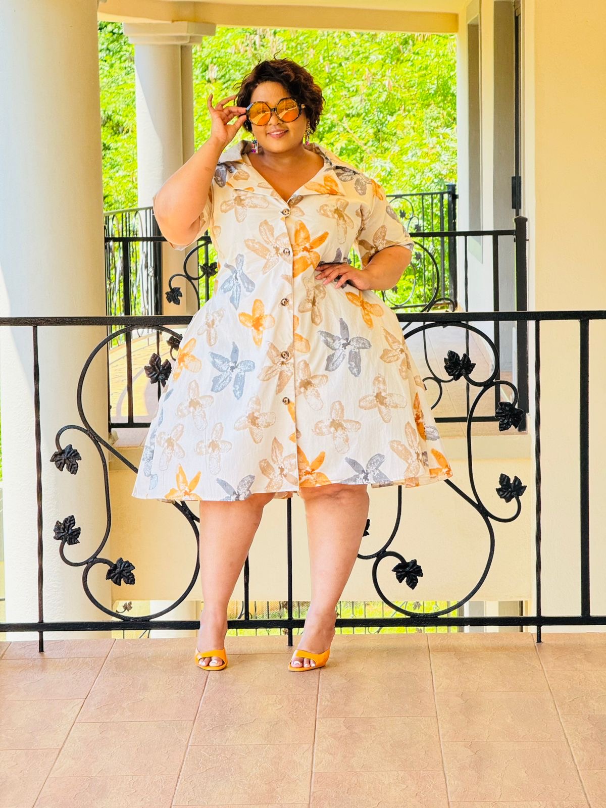 PRINTED POPLIN DRESS - PHATGULZ 6929 - Image 4