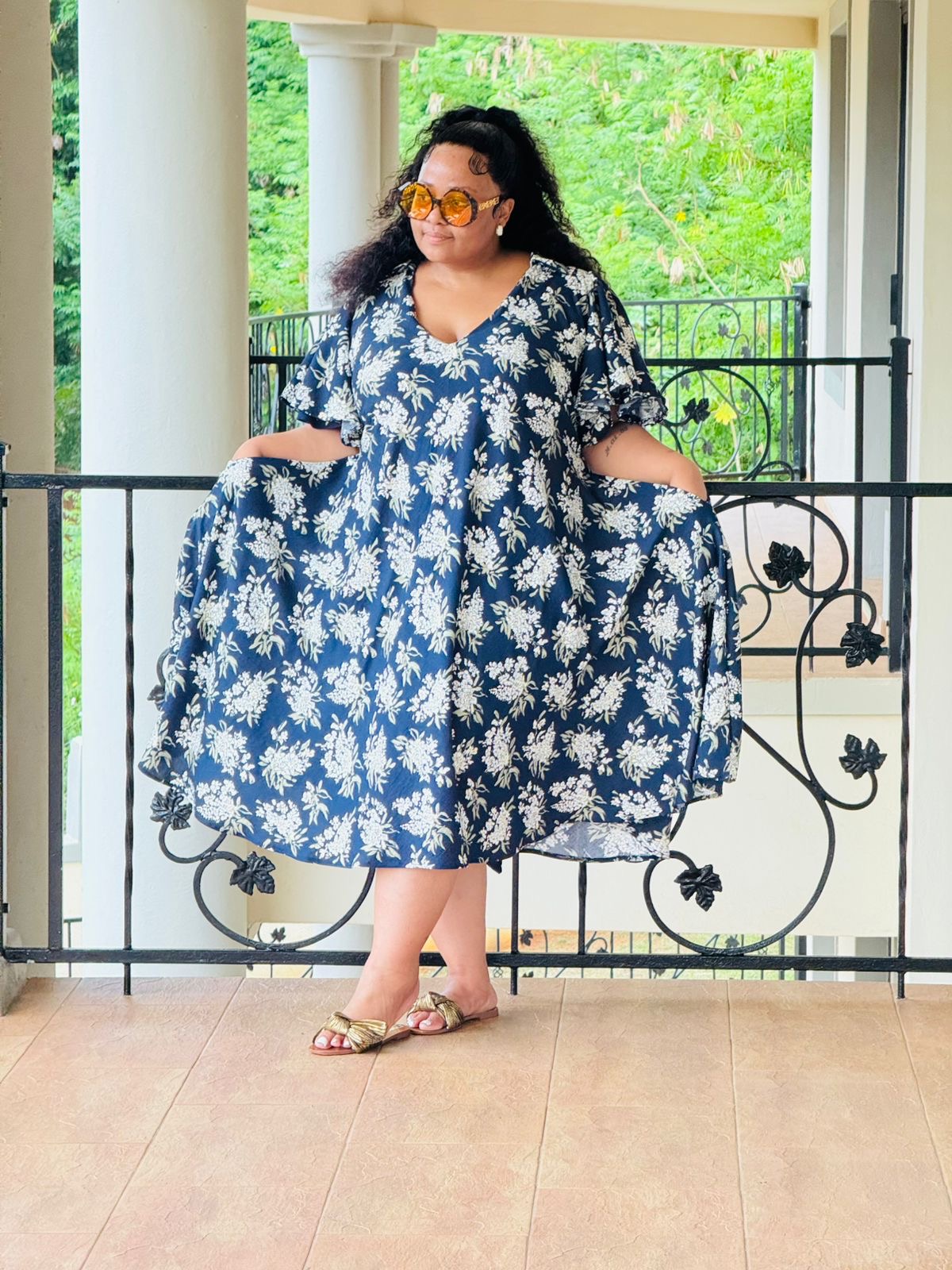 PRINTED CREPE DRESS - PHATGULZ 6947 - Image 6