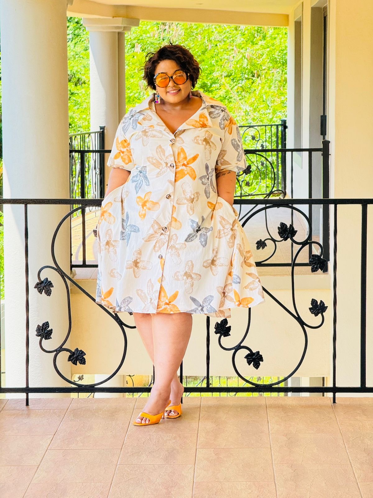 PRINTED POPLIN DRESS - PHATGULZ 6929 - Image 3