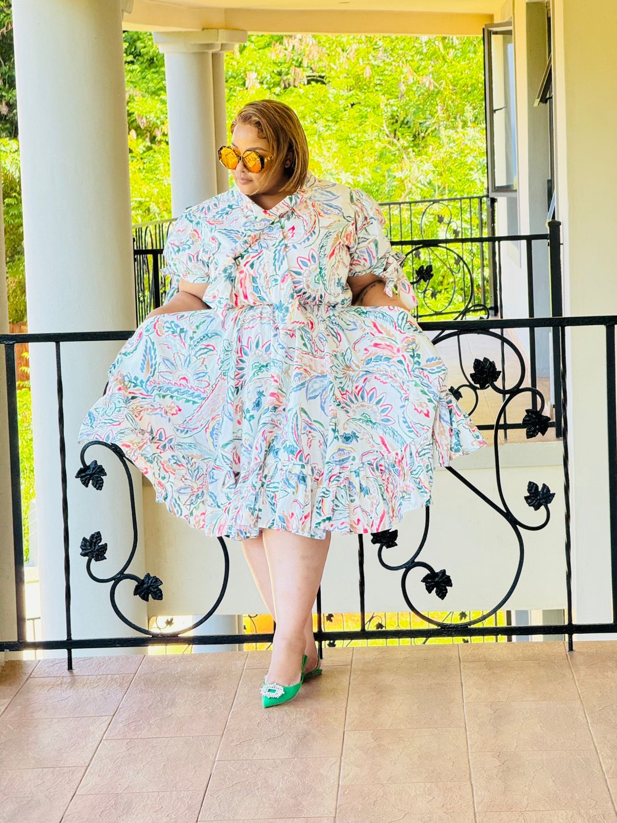 PRINTED POPLIN DRESS - PHATGULZ 6916 - Image 2