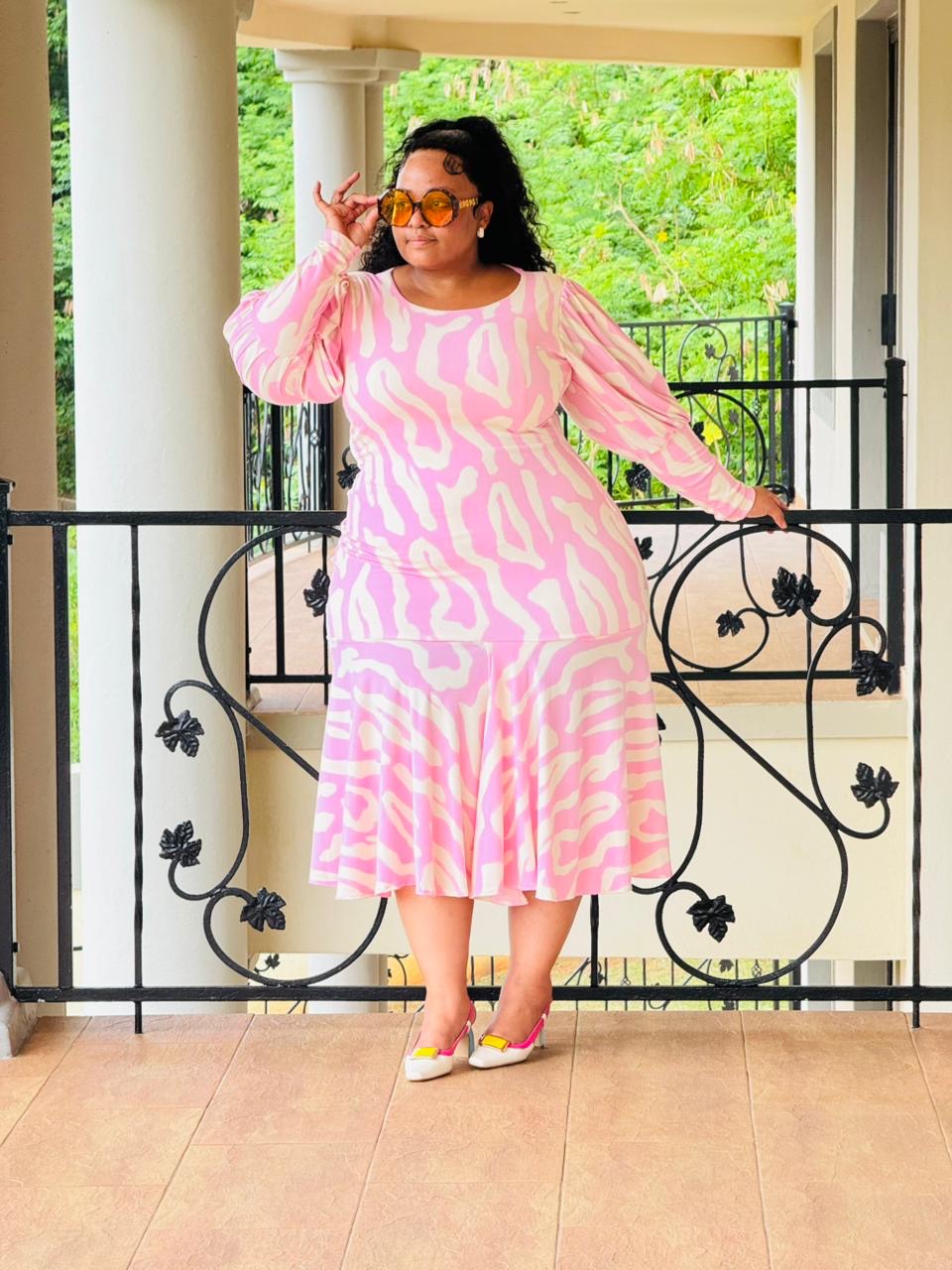 PRINTED ABSTACT DRESS - PHATGULZ 6945 - Image 3