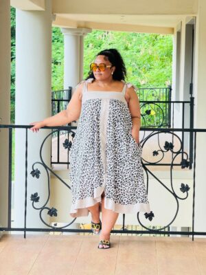 PRINTED RAYON + CEY DRESS – PHATGULZ 6948