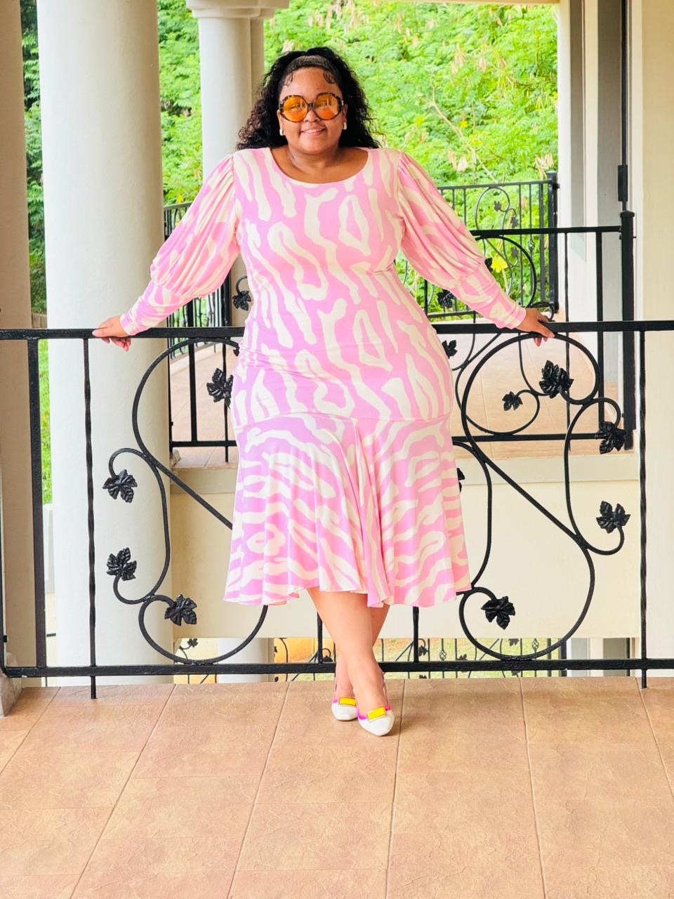 PRINTED ABSTACT DRESS - PHATGULZ 6945 - Image 9